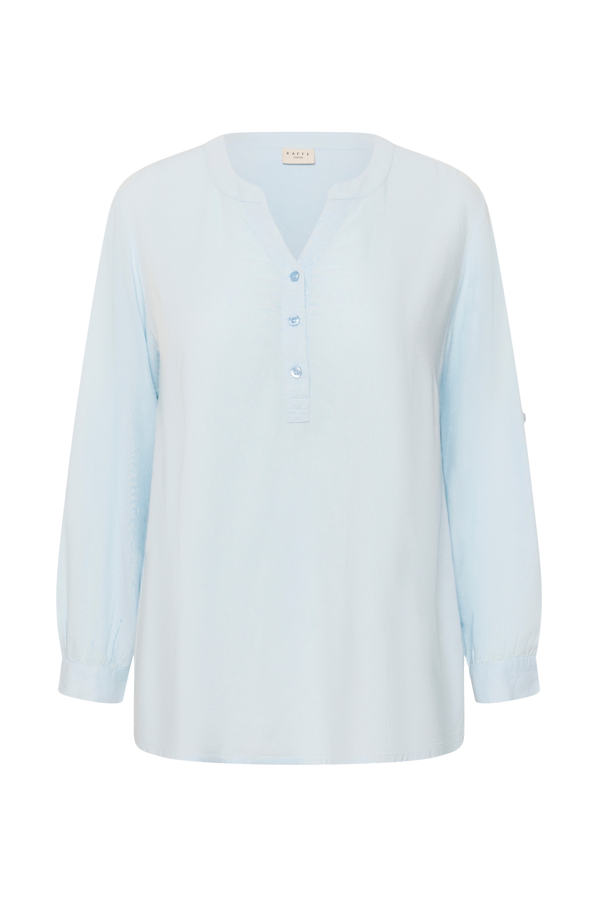 KAFFE Curve Langarmbluse »Damen Bluse langarm KCmille«