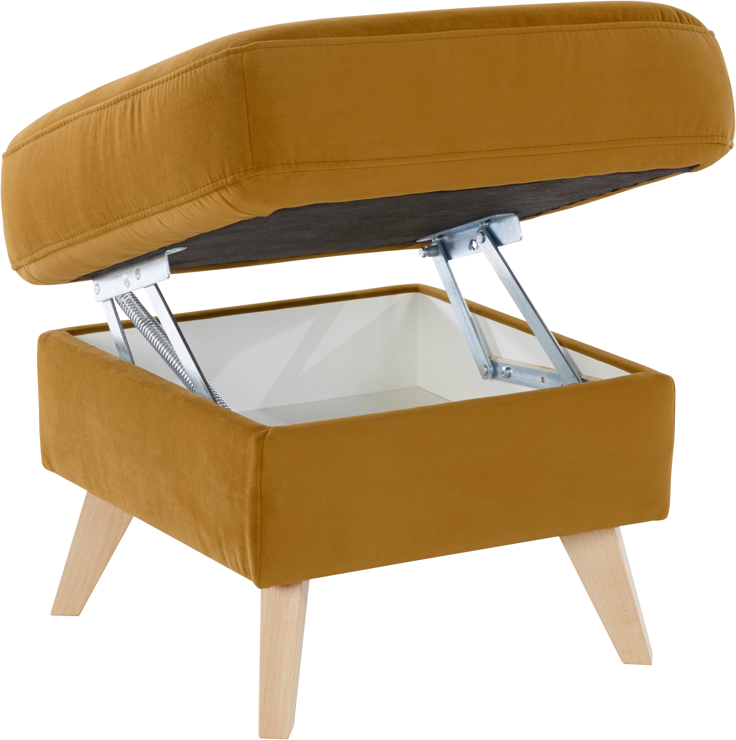 exxpo - sofa fashion Hocker »Nappa mit praktischem Staufach unter der Sitzfläche«