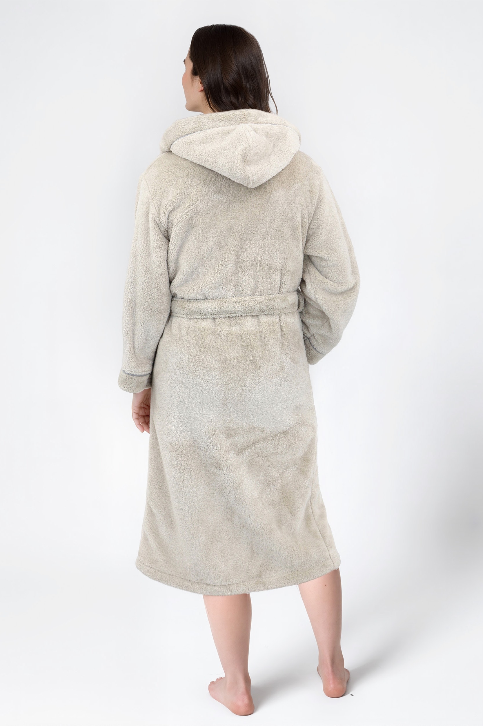 my home Unisex-Bademantel »Lillou, ideal für Sauna & Spa, Hotelbademantel, Morgenmantel« 1 Stk. kuschelig weicher Fleece, plüsch, für Damen und Herren, XS-3XL