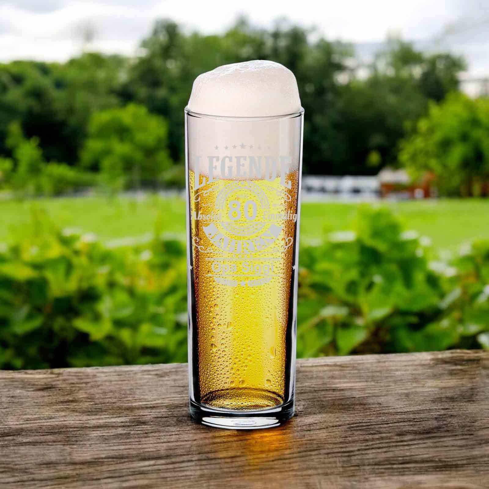 LUXENTU Bierglas »Kölschglas Kölner Stange mit Gravur Legende seit 50 Jahren 0,2 Liter transparent«