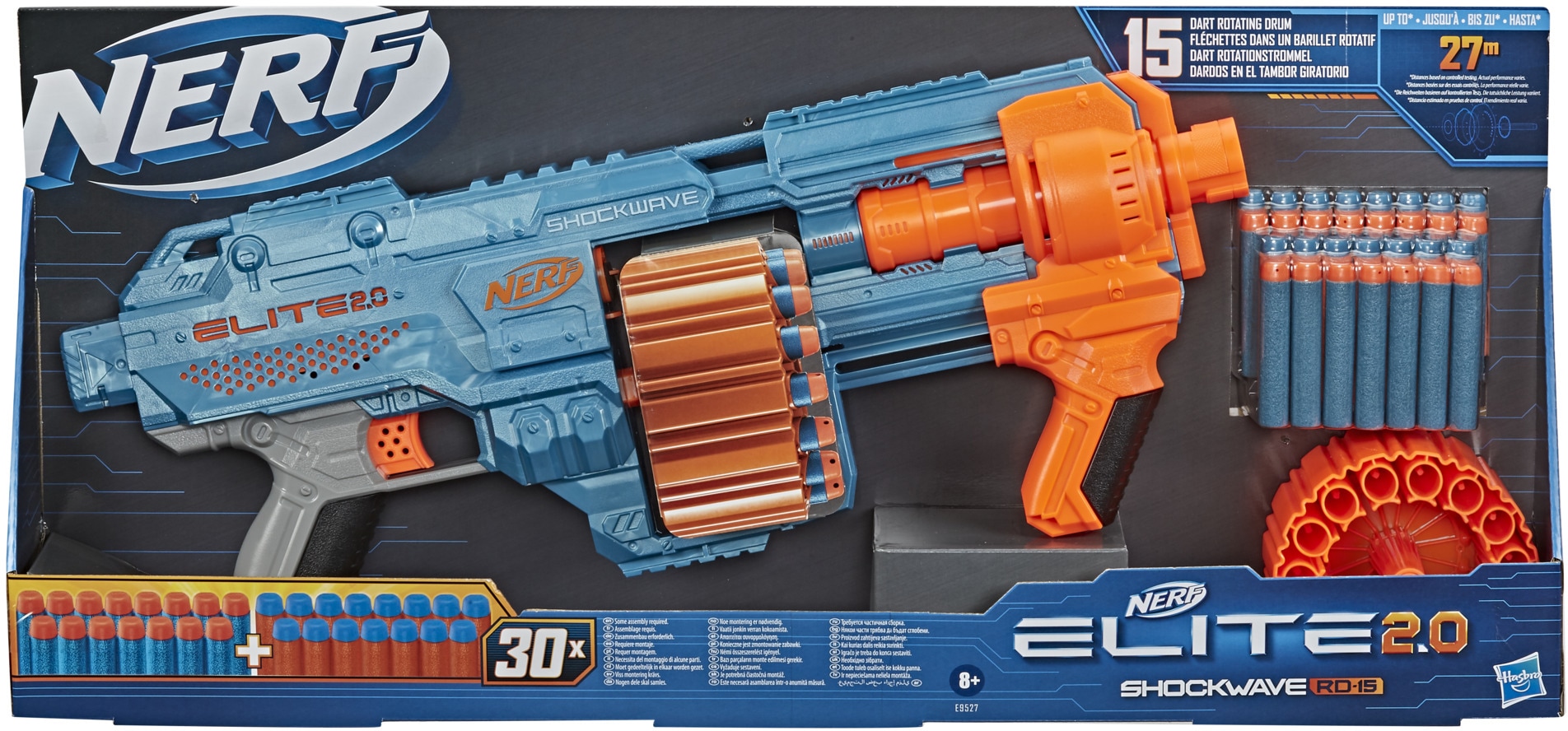 Hasbro Blaster »Nerf Elite 2.0 Shockwave RD-15«, inkl. 30 Darts