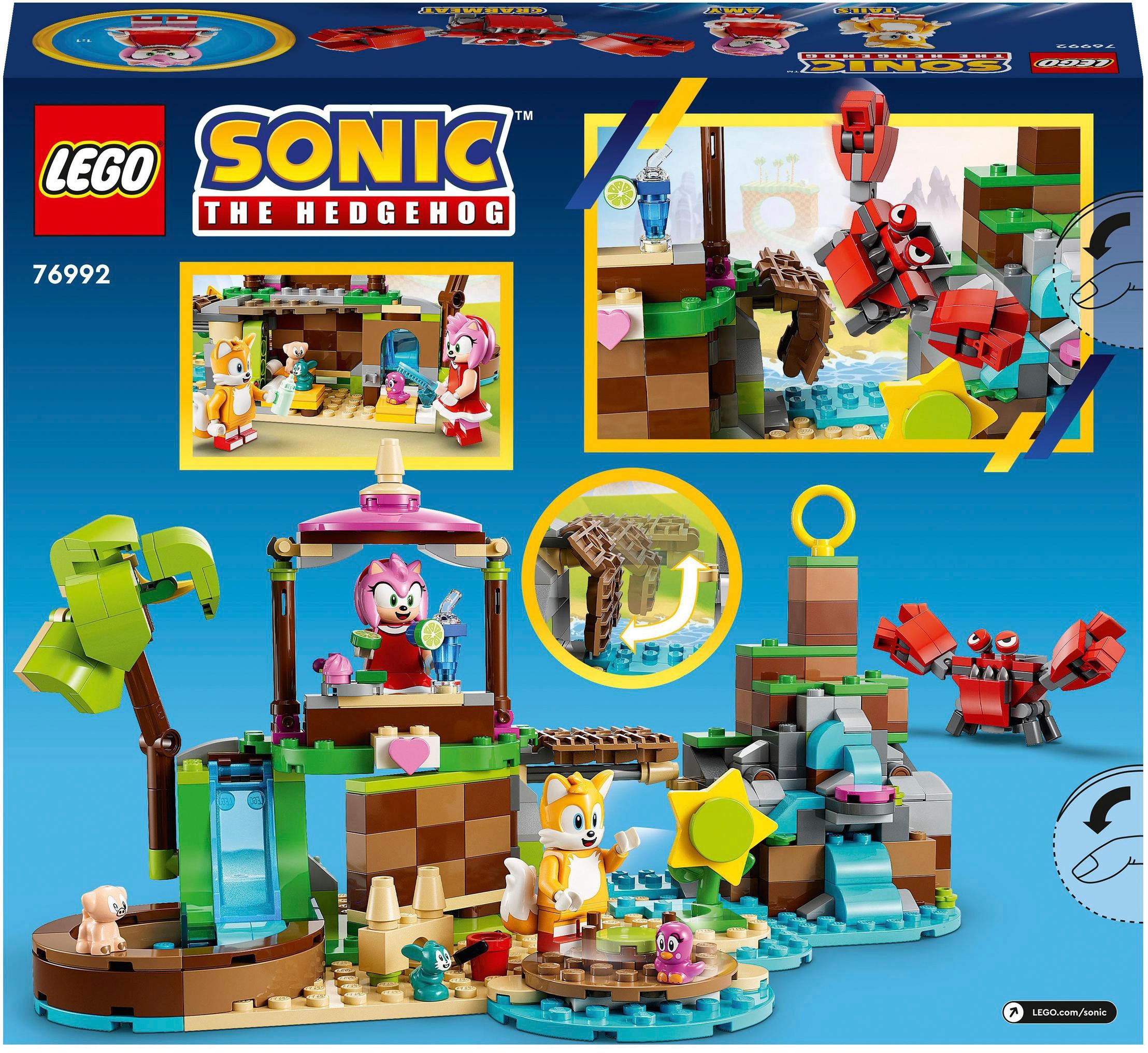 LEGO® Konstruktionsspielsteine »Amys Tierrettungsinsel (76992), LEGO® Sonic«, (388 St.), Made in Europe