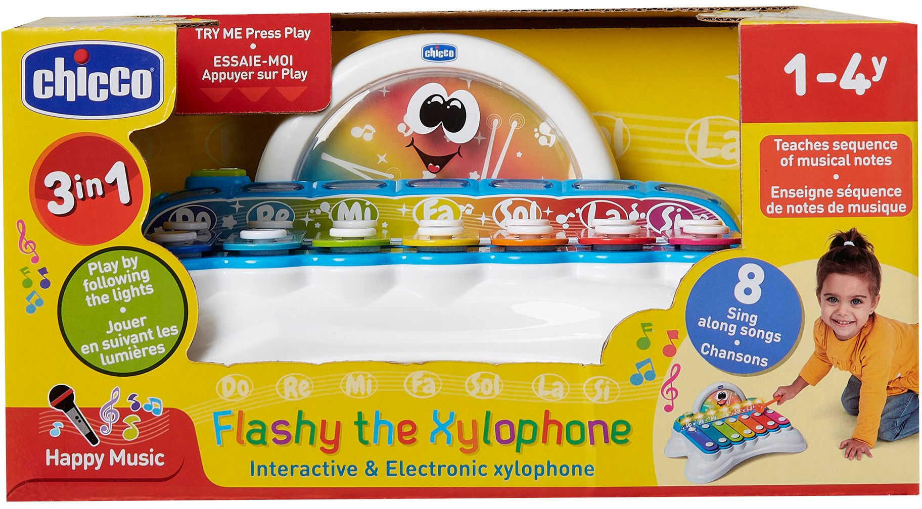 Chicco Spielzeug-Musikinstrument »Flashy das Xylophon«, mit Licht und Sound