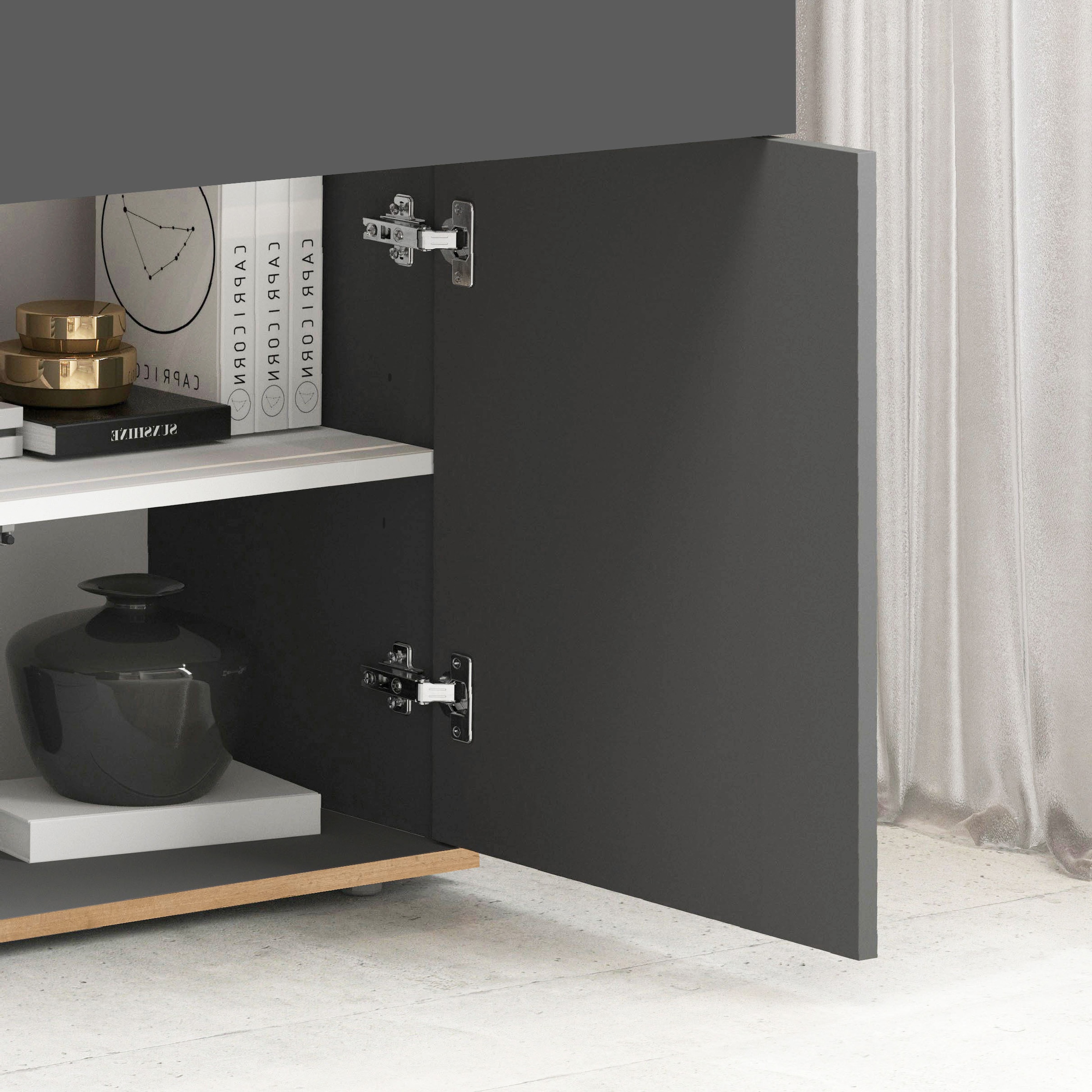 INOSIGN Sideboard »Garda, Kommode, Schrank, Kredenz«, 4 Türen, 2 Schubladen, grifflos Breite 160,1 cm
