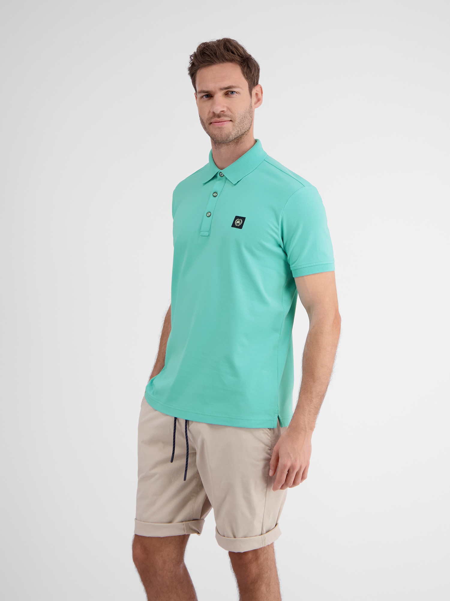 LERROS Poloshirt »LERROS Herren Poloshirt mit Stretchanteil, unifarben«