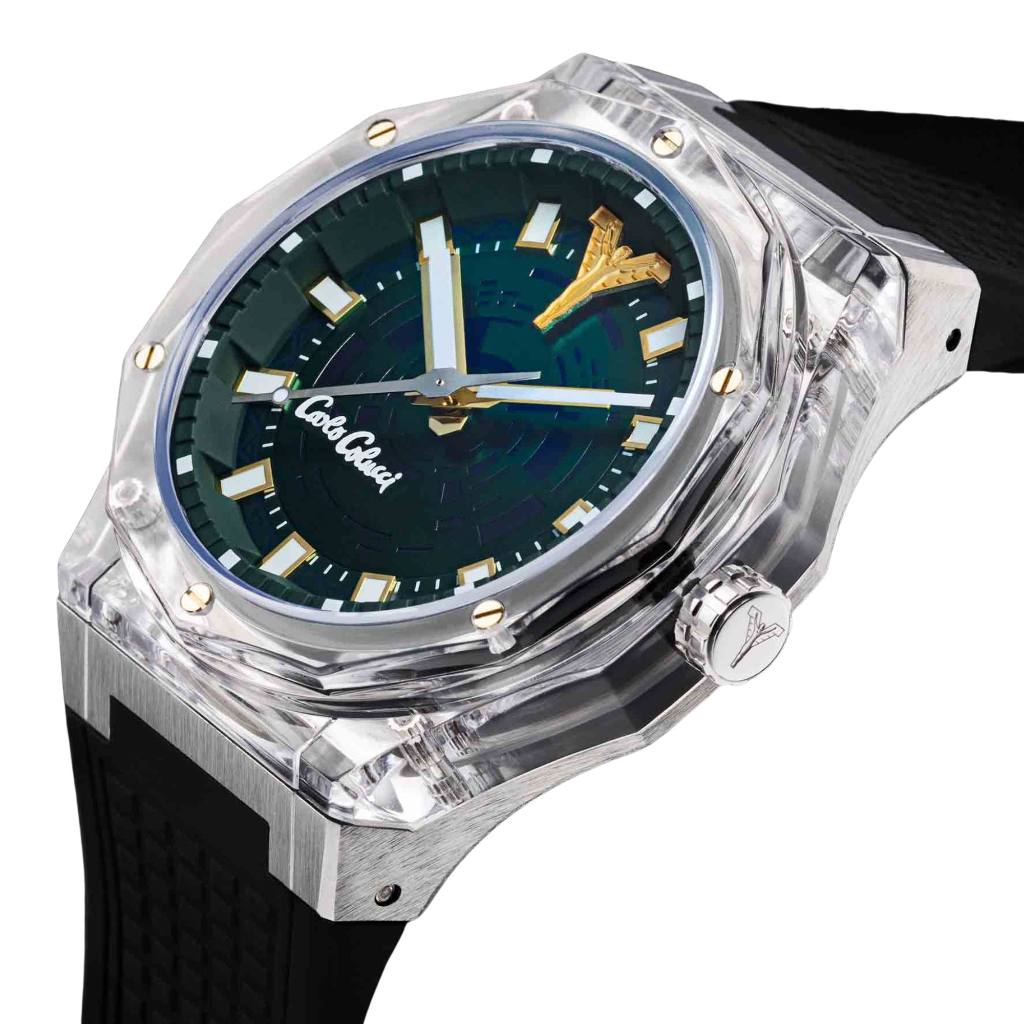 CARLO COLUCCI Quarzuhr »CC503-1« Armbanduhr, Herrenuhr, Silikonarmband, analog