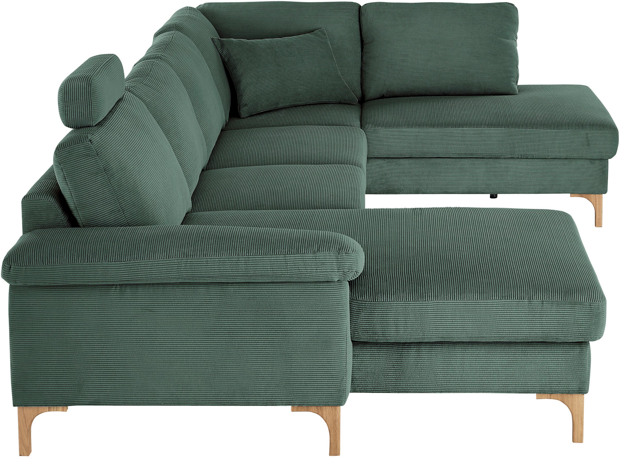 3C Candy Wohnlandschaft »Lecce, wahlweise PUR-Schaumstoff oder Tonnentaschenfederkern U-Form« Bettkasten in Umbauecke und Longchair, sowie Querschläfer im 2-Sitzer
