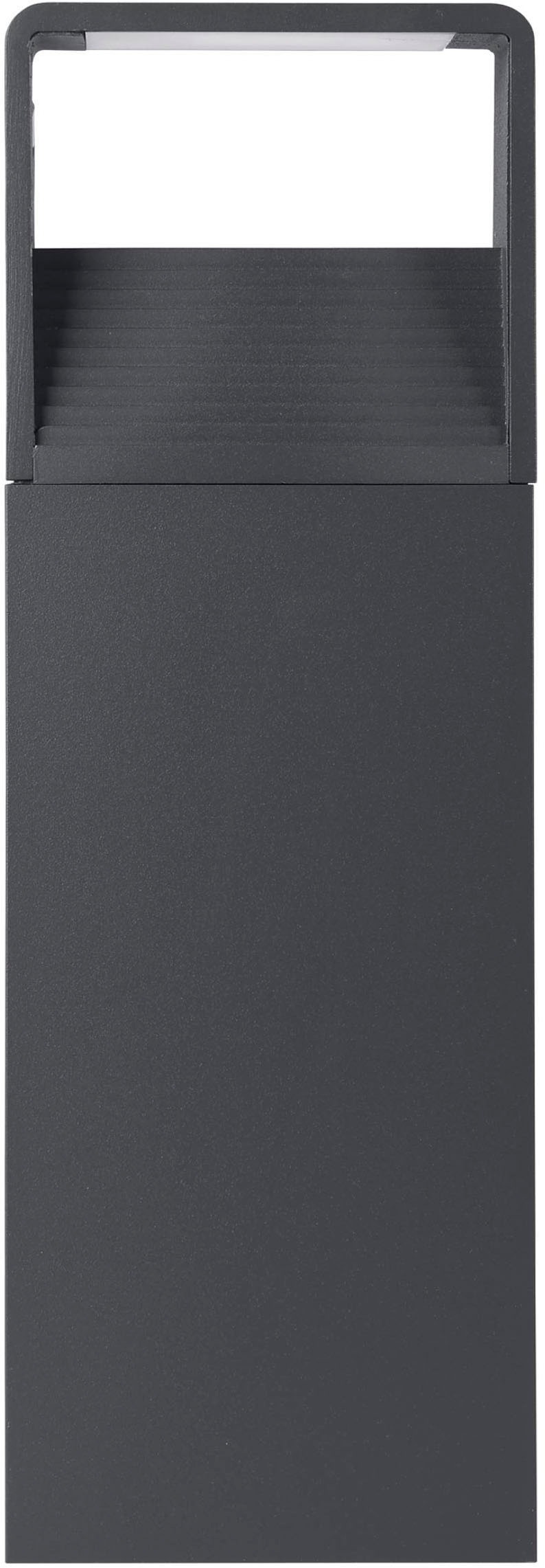 EGLO Sockelleuchte »Doninni 1 Außen-Stehlampe, Außenleuchte aus Kunststoff, IP44, Lampe« LED-Modul 1 Stk. Warmweiß Stehleuchte - L13,5 x B7,5 x H40 cm - anthrazit - 6,2W inkl.