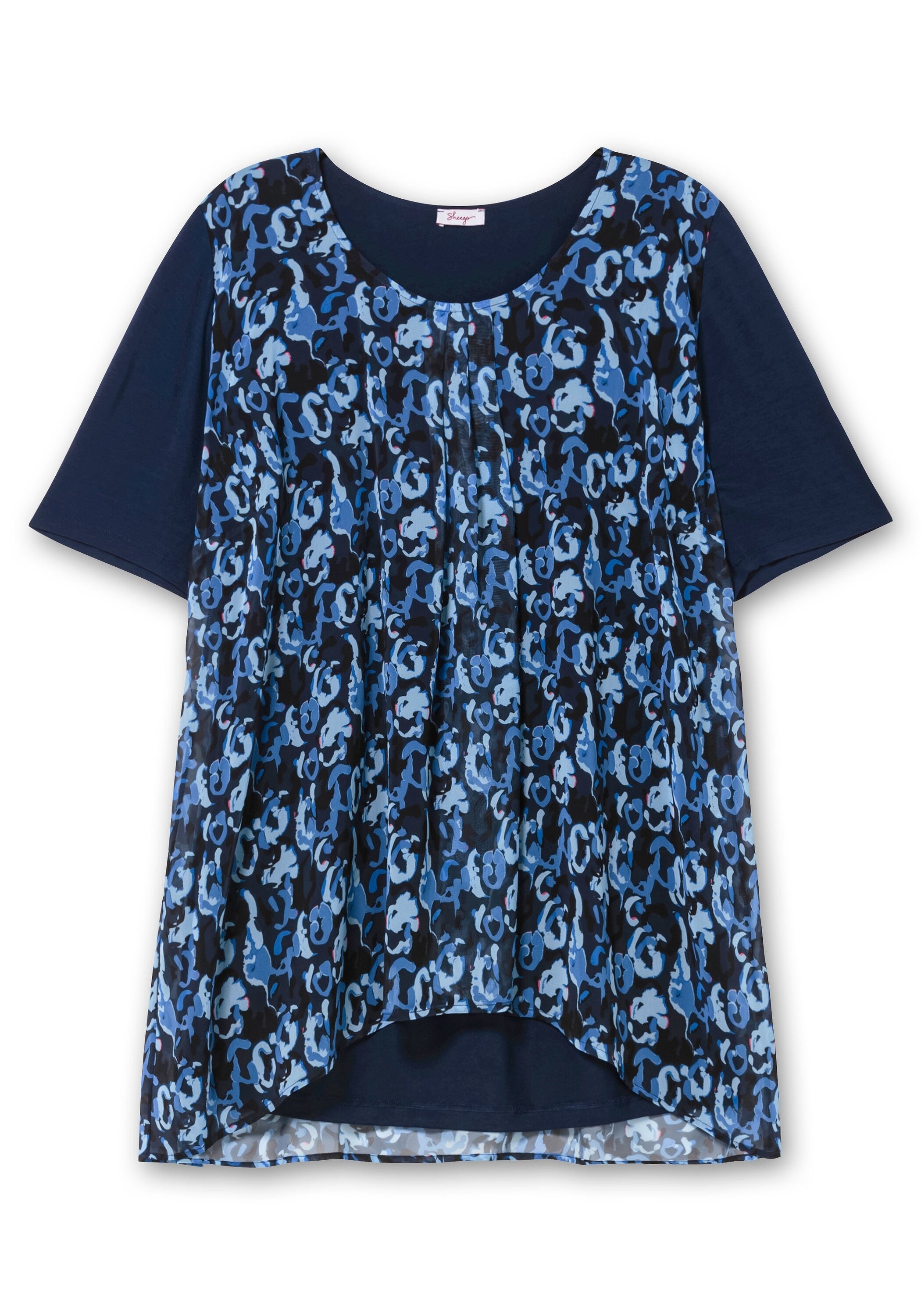 Sheego Blusenshirt »Blusenshirt aus Jersey und Chiffon«