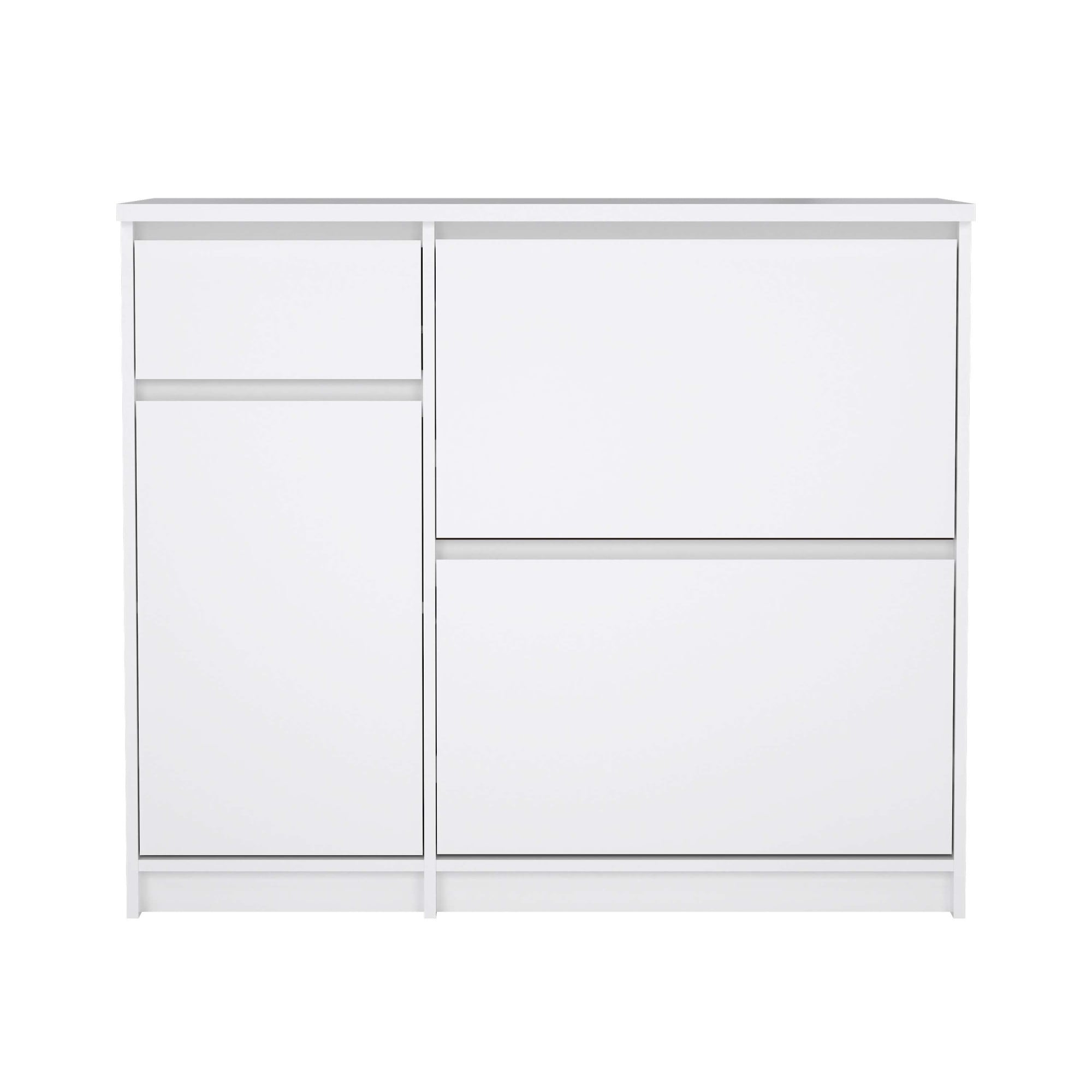 INOSIGN Schuhschrank »Naia Schuhaufbewahrung, Schuhkommode, Schuhregal, Garderobenschrank,«, mit 2 Klappen und 1 Tür und 1 Schublade, Breite 109 cm