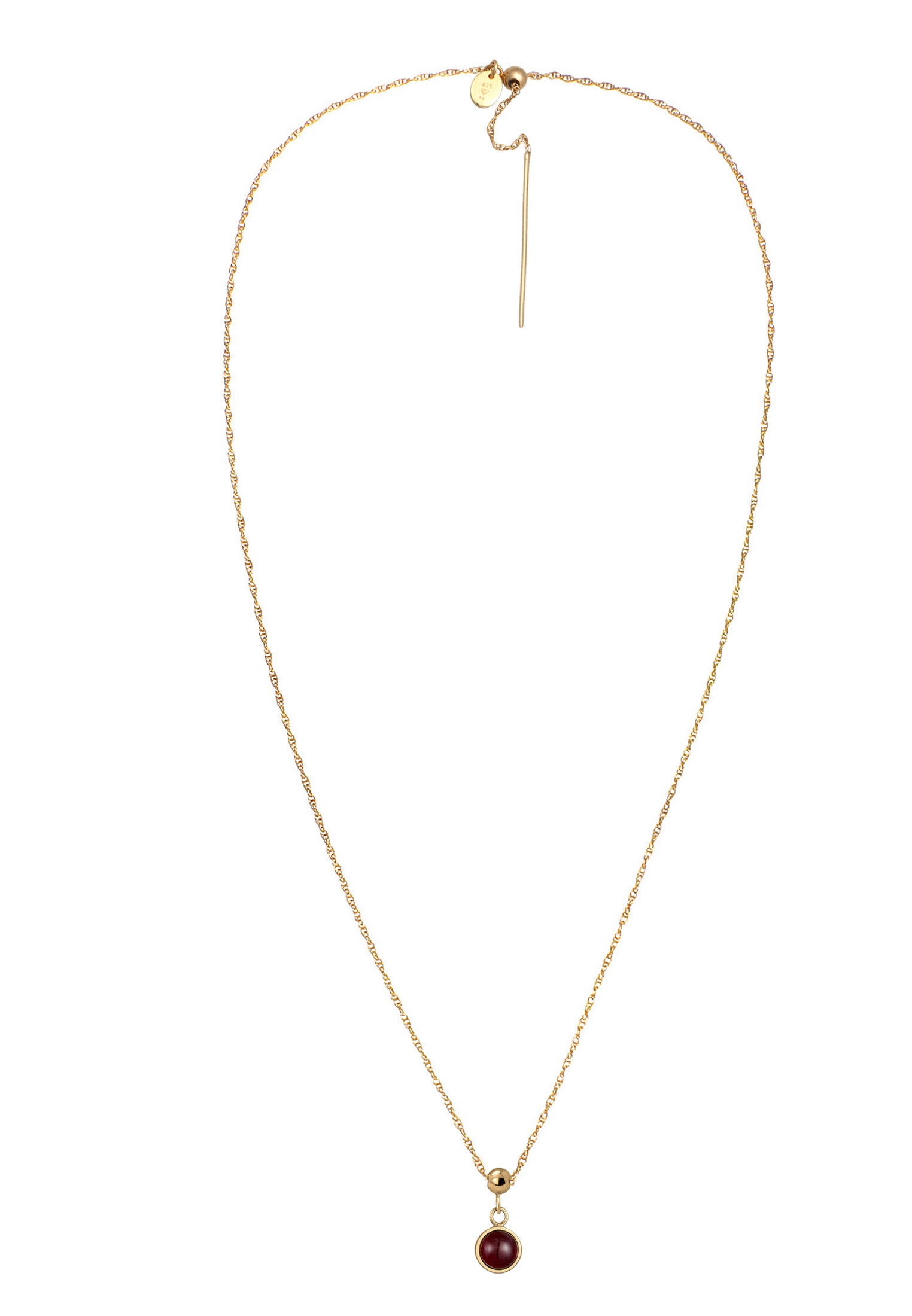 Elli Premium Silberkette »Halskette Geburtsstein Edelstein Solitär 925 Sterling Silber vergoldet«