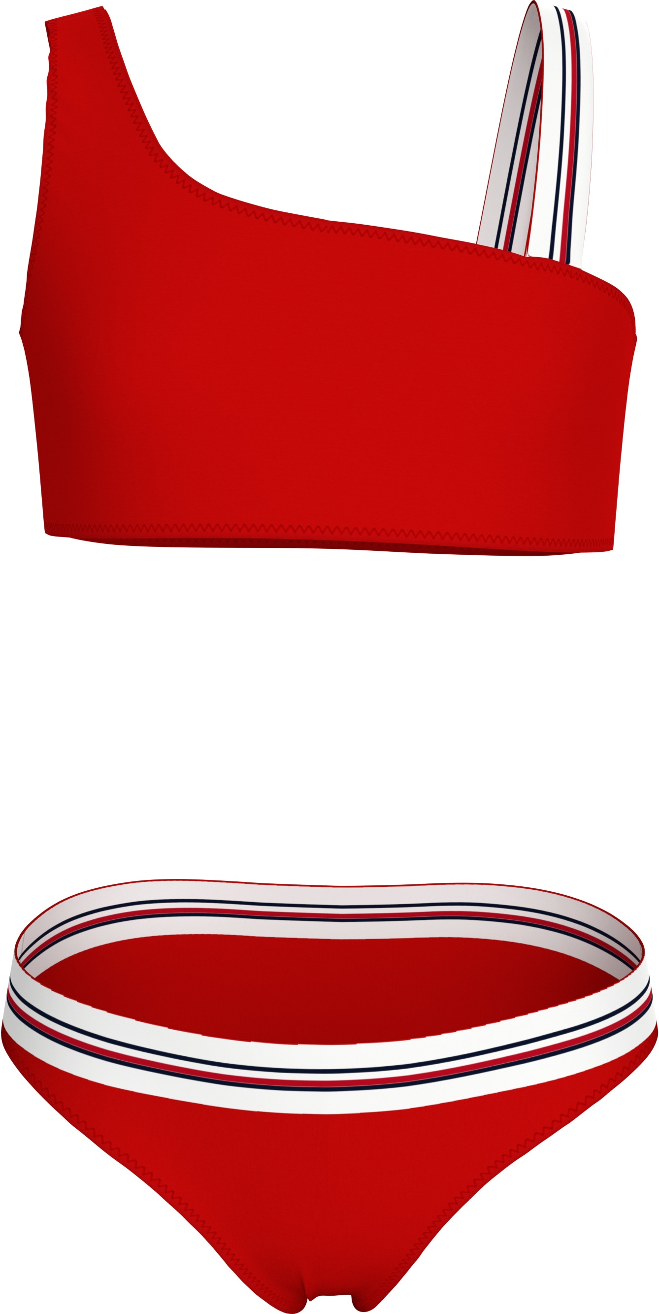 Tommy Hilfiger Swimwear Bandeau-Bikini »ONE SHOULDER BIKINI SET«, (Set, 2er), im One-Shoulder-Design