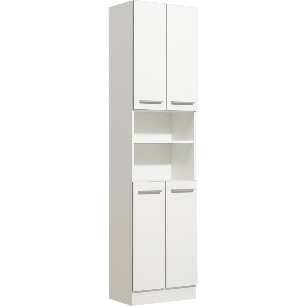 Saphir Hochschrank »Quickset 953 Badschrank 50 cm breit, 4 Türen, Nische, 3 Einlegeböden«