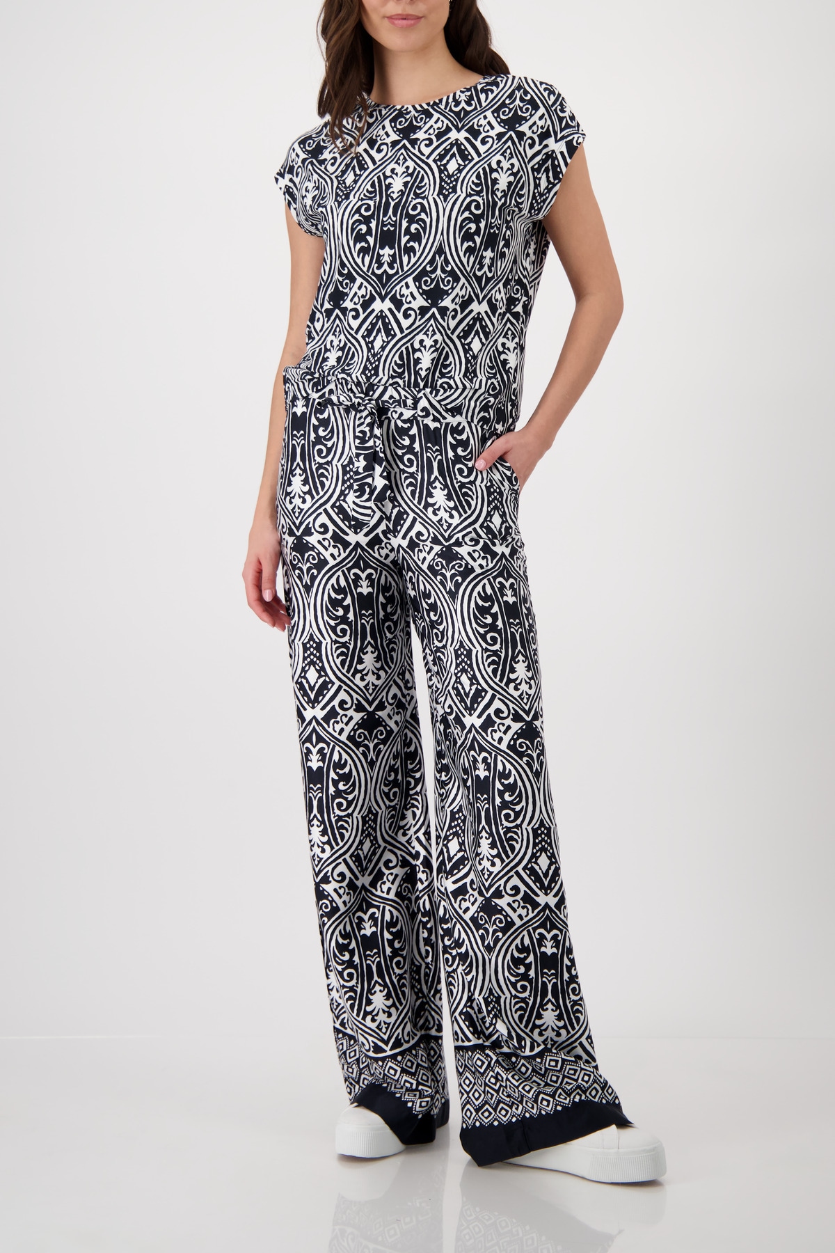 Monari T-Shirt Regular fit mit Ornament-Muster