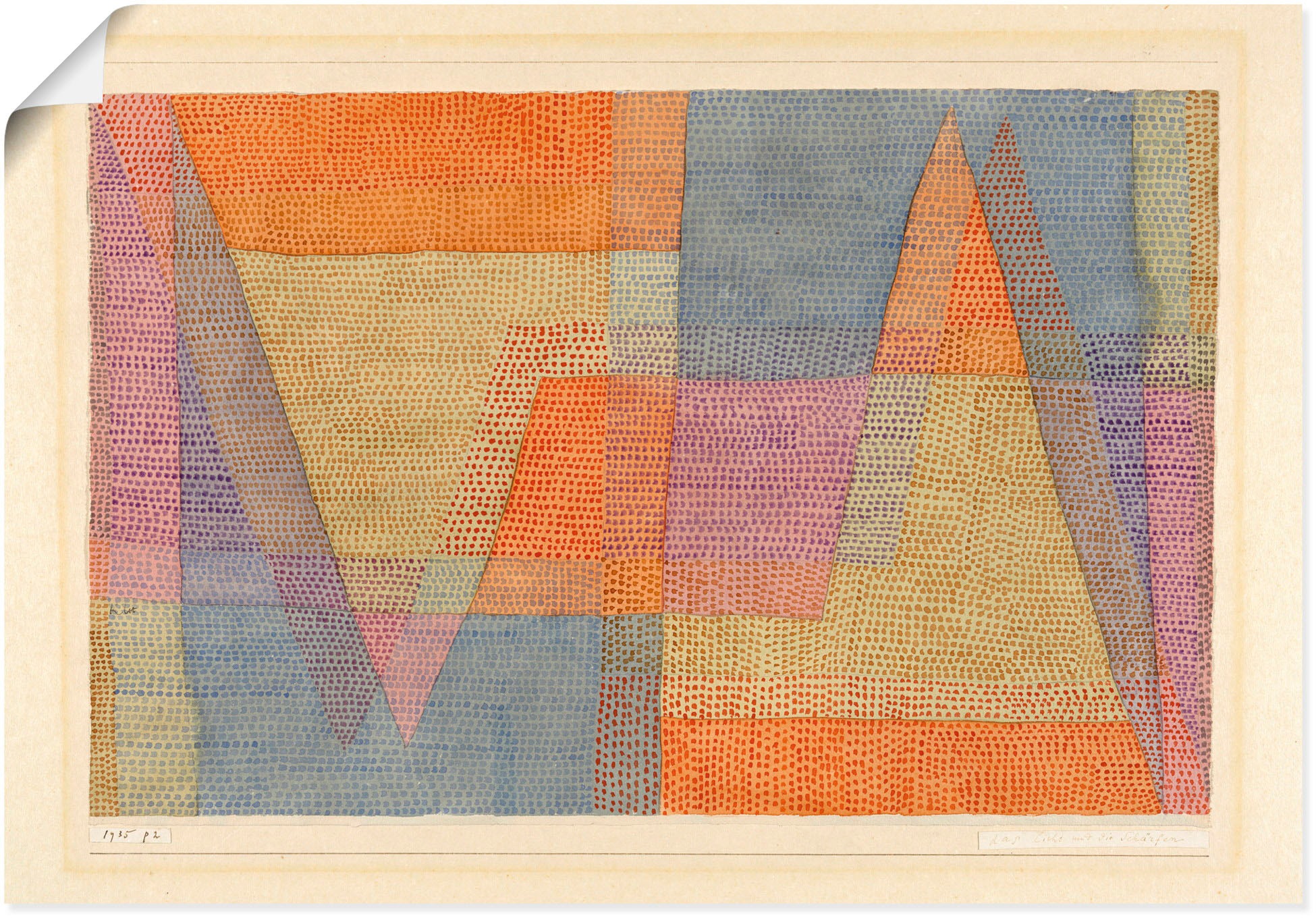 Artland Wandbild »Das Licht und die Schärfen. 1935«, Muster, (1 St.), in vielen Größen & Produktarten - Alubild / Outdoorbild für den Außenbereich, Leinwandbild, Poster, Wandaufkleber / Wandtattoo auch für Badezimmer geeignet