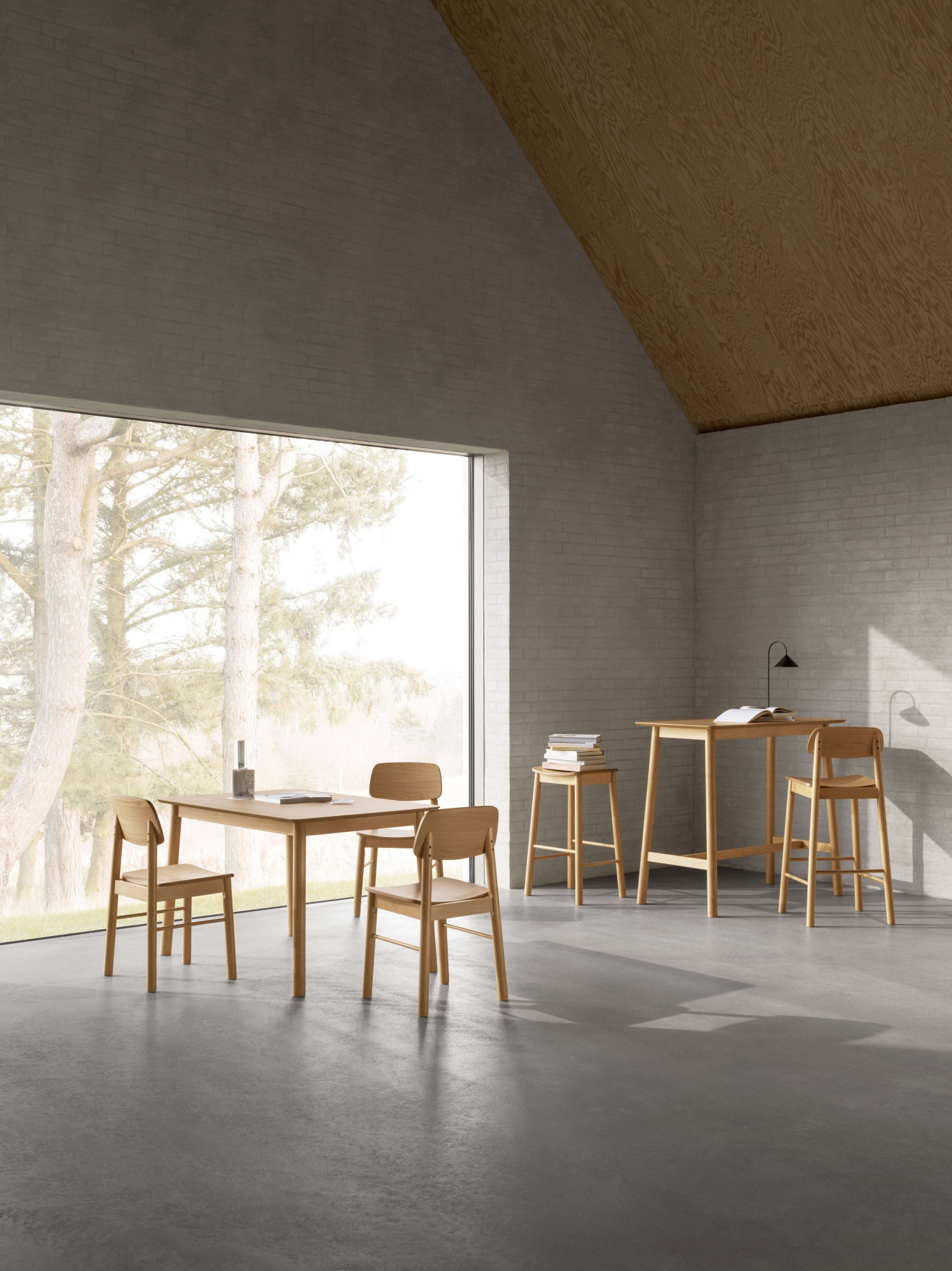 ACTONA GROUP Esstisch »Barlow«, Esstisch, matt Eiche Lack Furnier, Gestell matt Eiche, 120x80x74.8cm