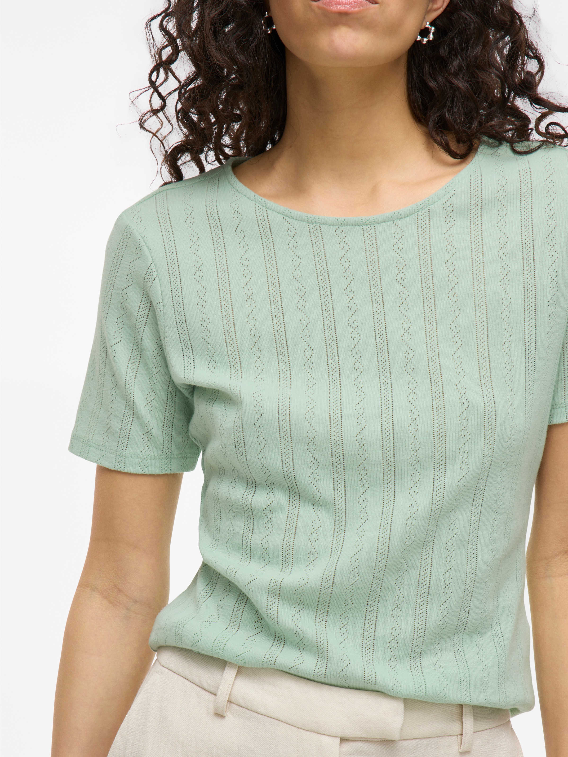 Vila Kurzarmshirt »VIKASSIE S/S POINTELLE TOP - NOOS«
