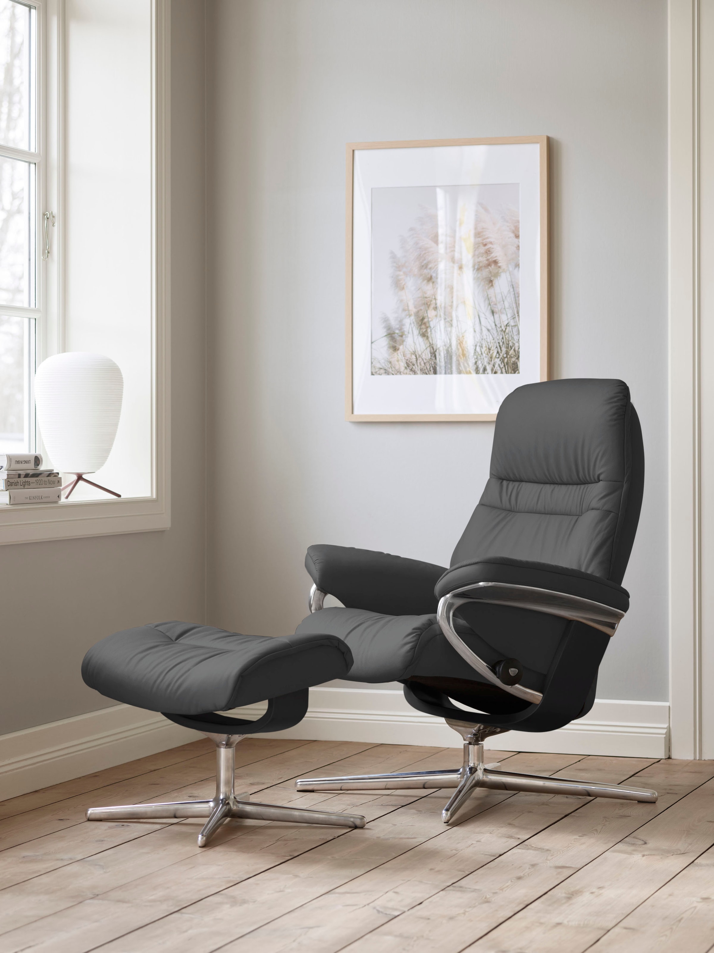 Stressless® Relaxsessel »Sunrise« mit Cross Base, Größe S, M & L, Holzakzent Schwarz