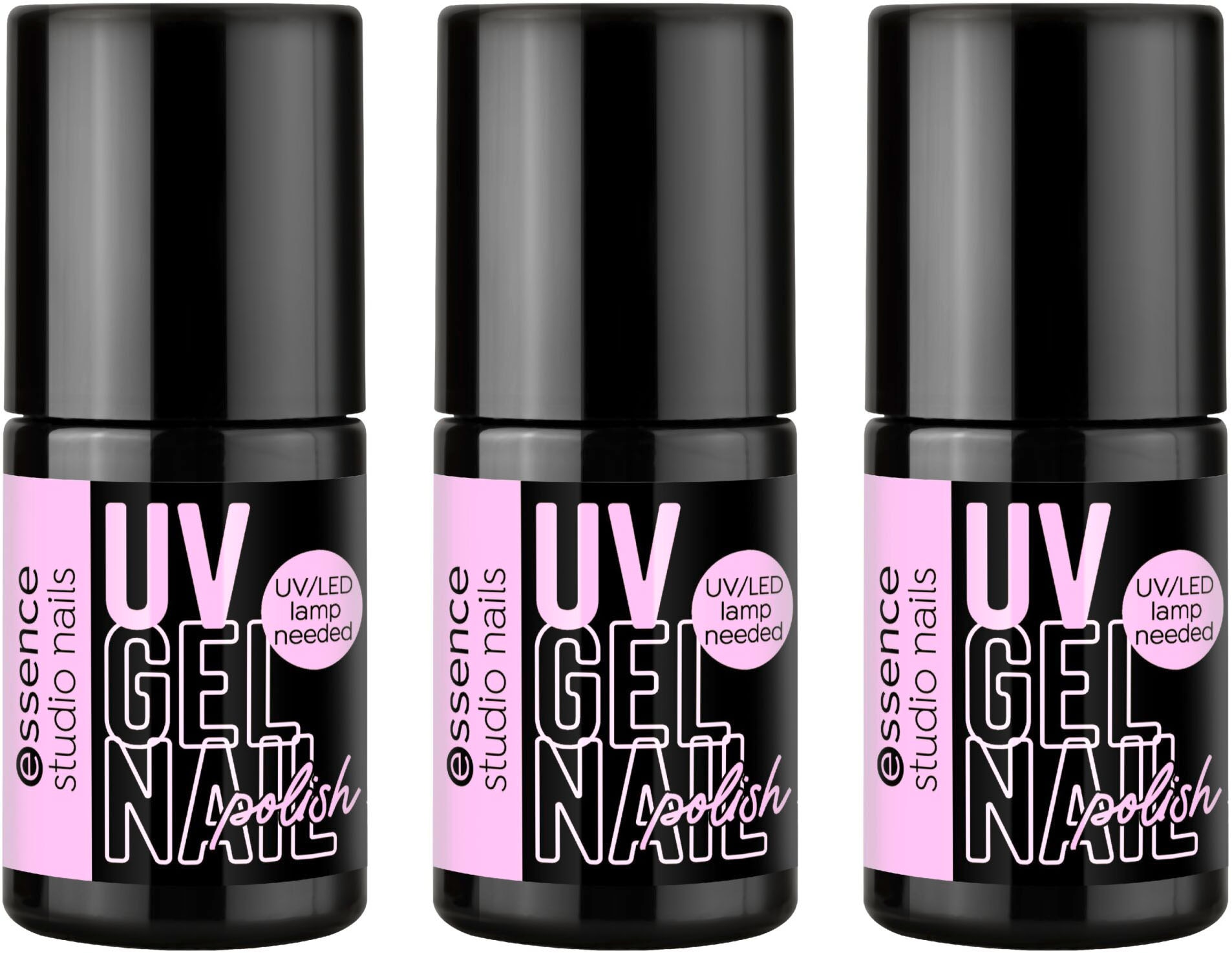 Essence Nagellack »studio nails UV GEL NAIL polish«, (Set, 3 tlg.)