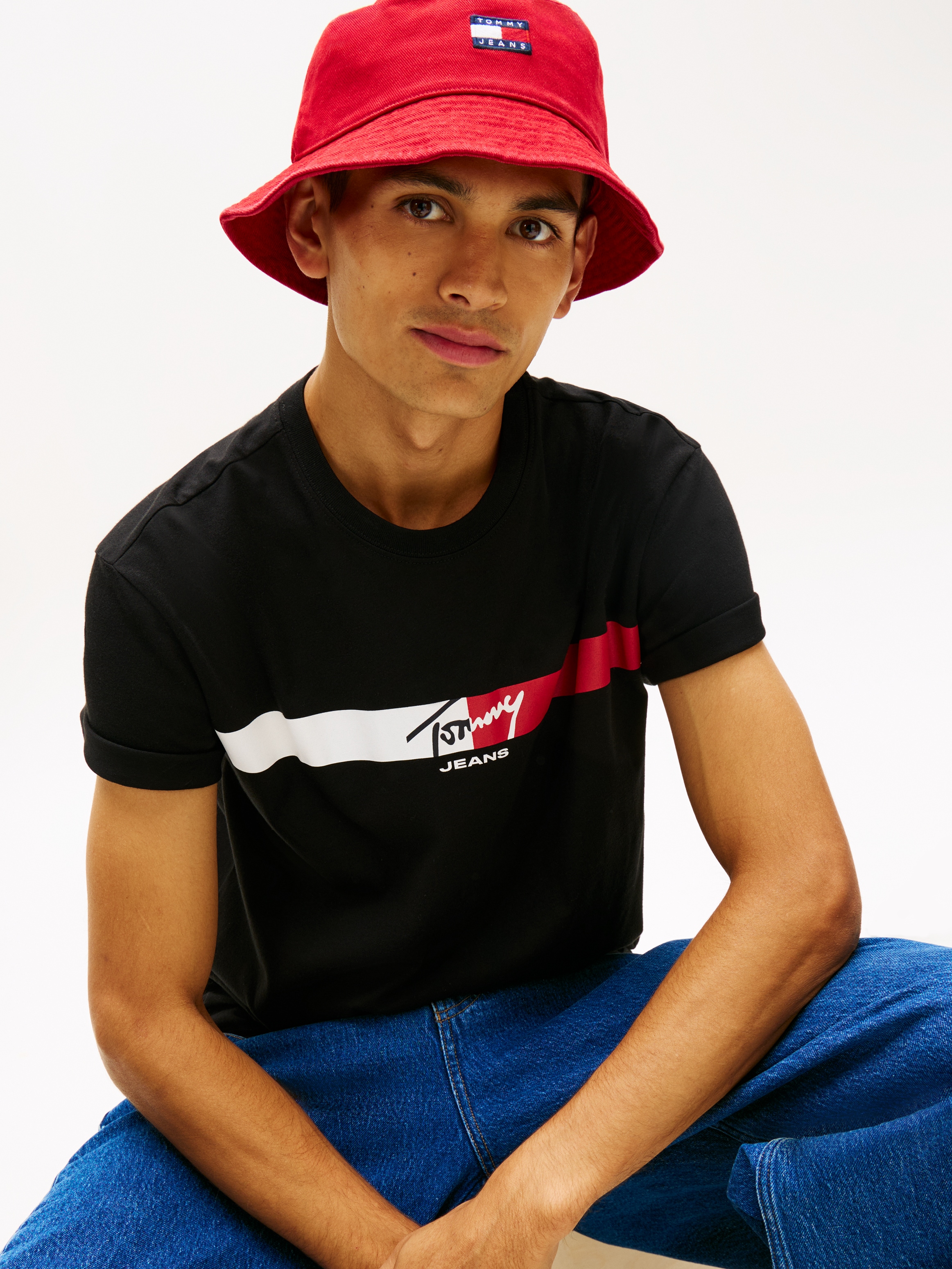 Tommy Jeans T-Shirt »TJM REGULAR FIT SIGNATURE STRIPE«