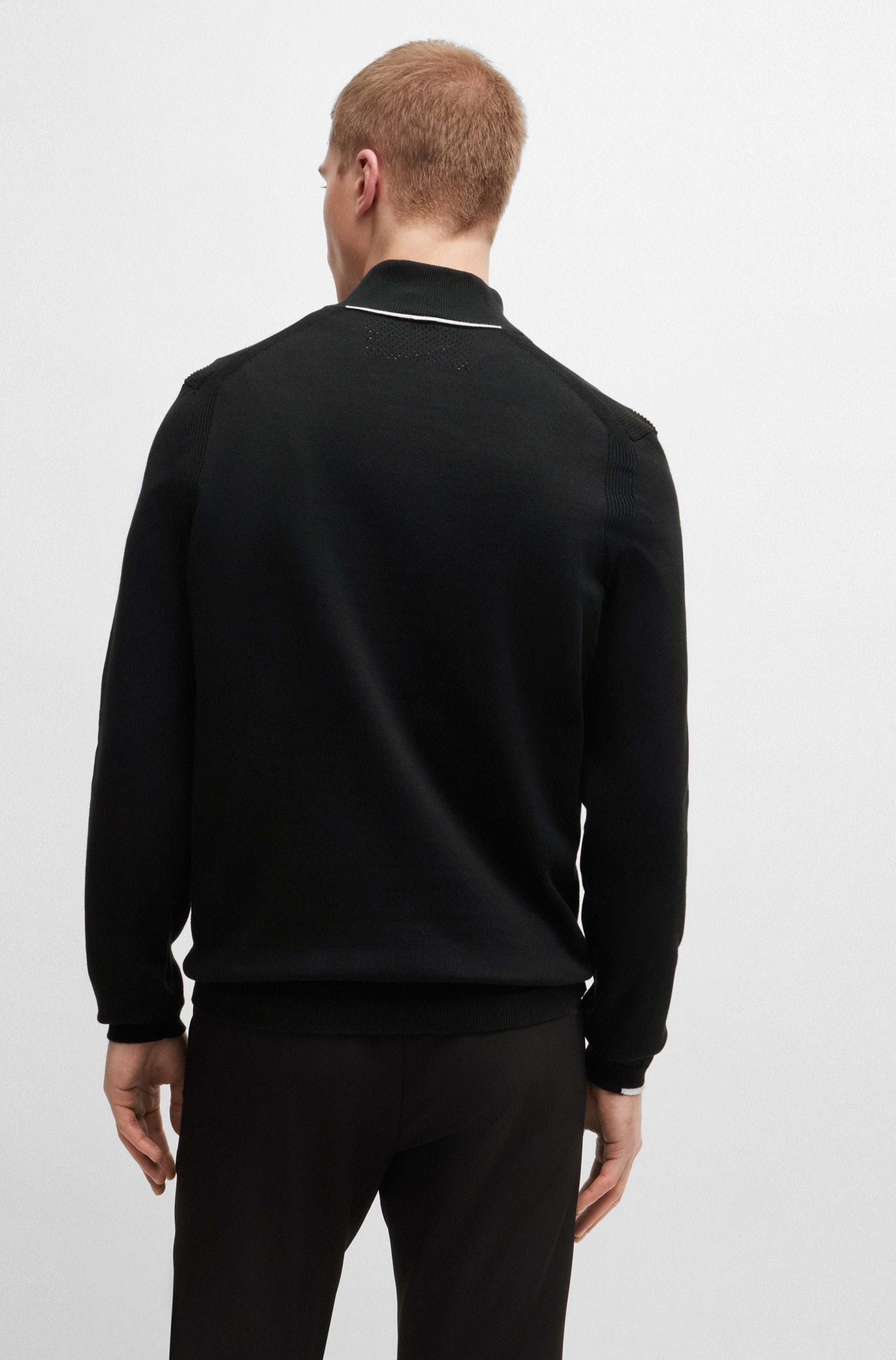 BOSS GREEN Strickpullover »Ever-X QZ«, mit Reißverschluss