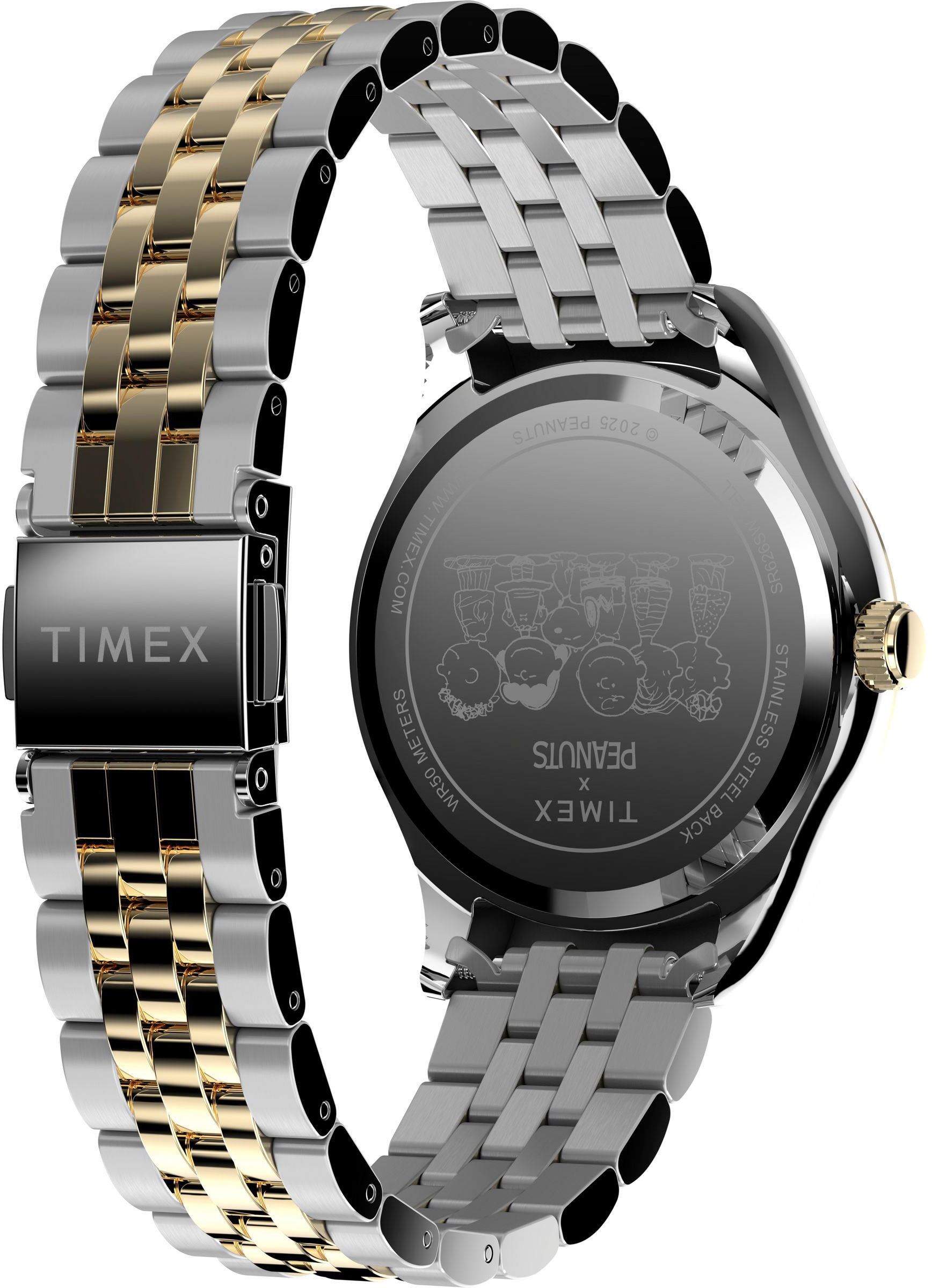 Timex Quarzuhr »PEANUTS LEGACY« Armbanduhr, Damenuhr,Edelstahlarmband, Leuchtzeiger