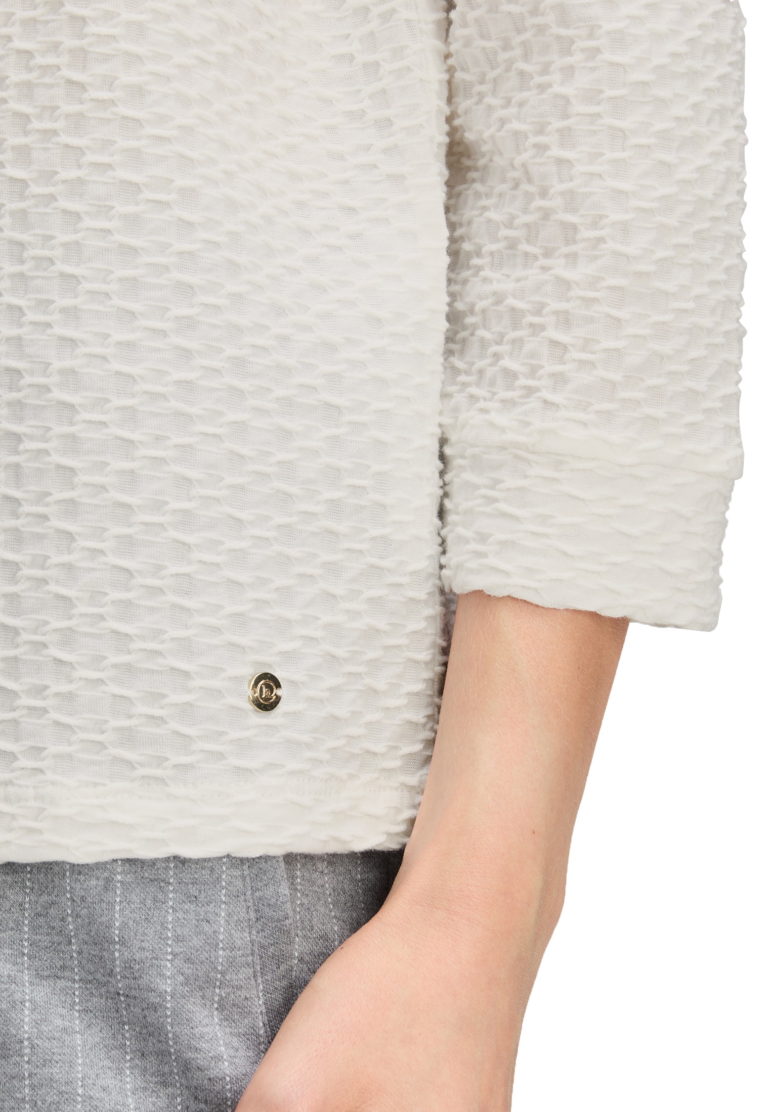 Betty&Co Langarmshirt »Strukturshirt mit Rundhalsausschnitt«