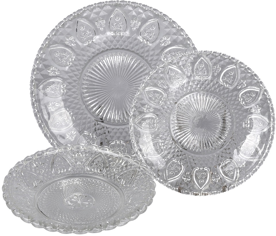 Villa d'Este Tafelservice »Geschirr-Set, Service Le Sacre Coeur«, (Set, 18 tlg.), Geschirr, Teller Set (Speiseteller, Suppenteller, Dessertteller)