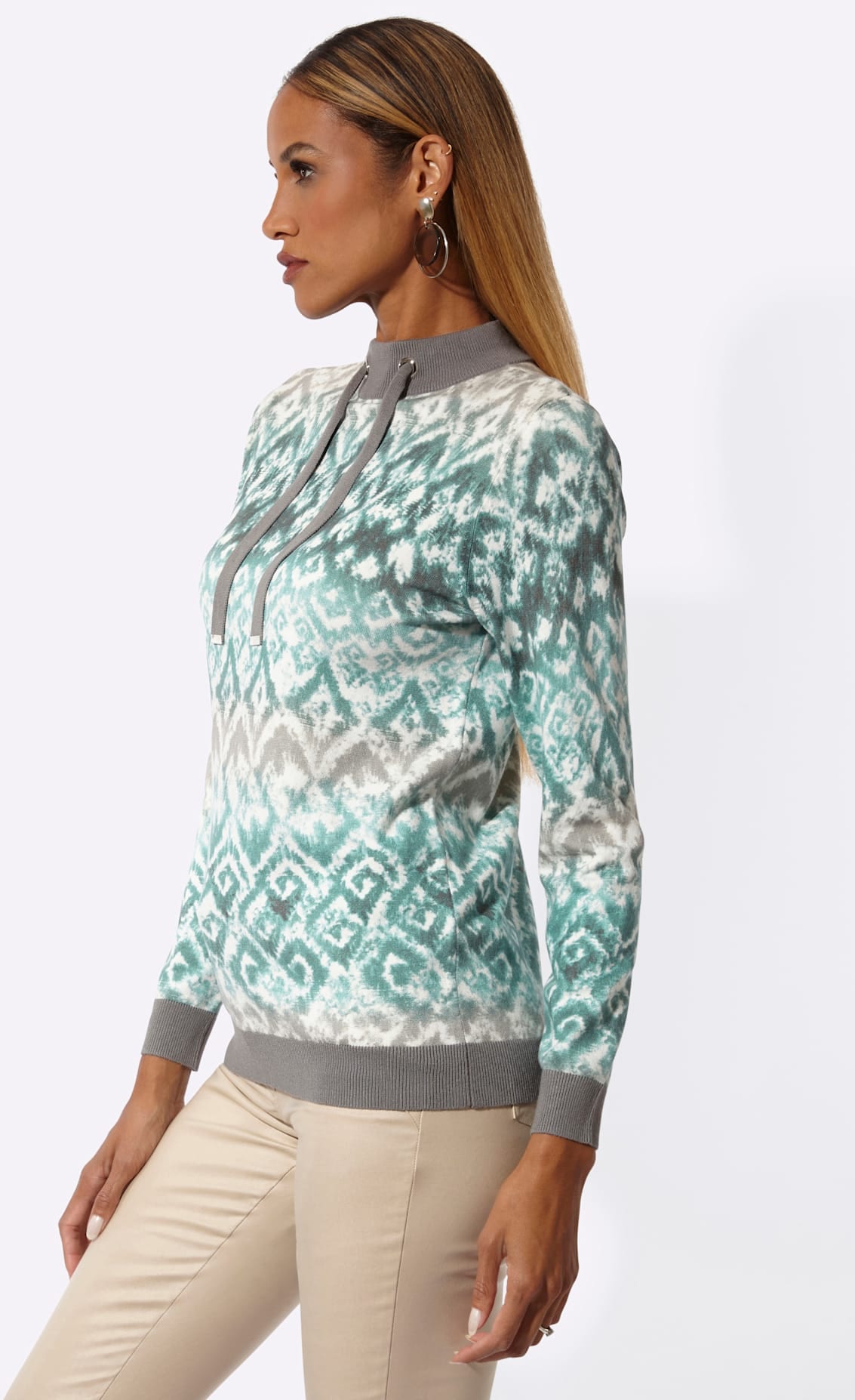creation L Stehkragenpullover »Druck-Pullover«