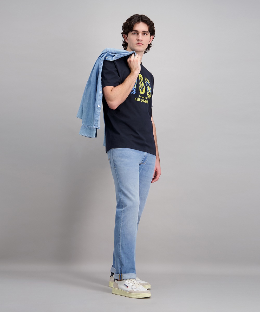 Pioneer Authentic Jeans T-Shirt »RH T-Shirt flip flop print« mit Logo Print