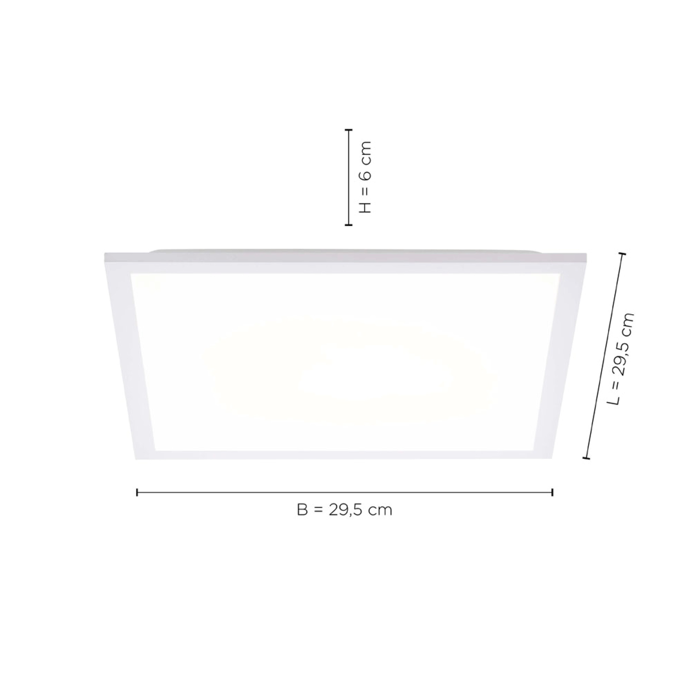 JUST LIGHT LED Deckenleuchte »FLAT« LED-Board 1 Stk. Warmweiß Serienschalter