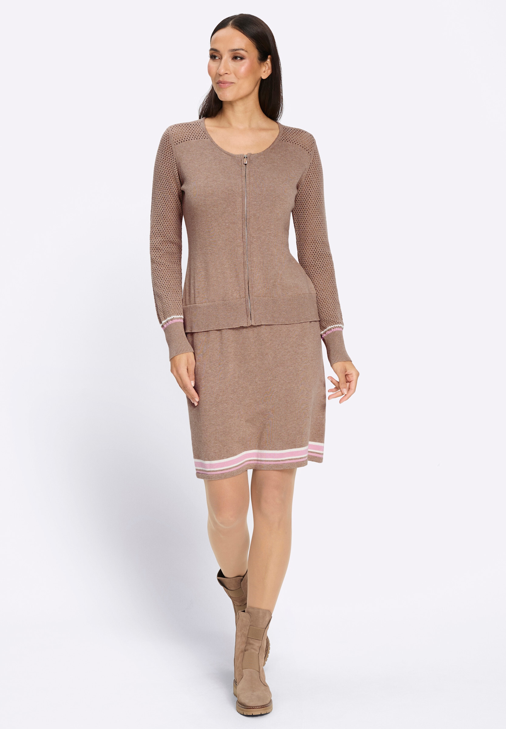 heine Strickkleid »Strickkleid Strickkleid mit Seide« Ohne Taschen