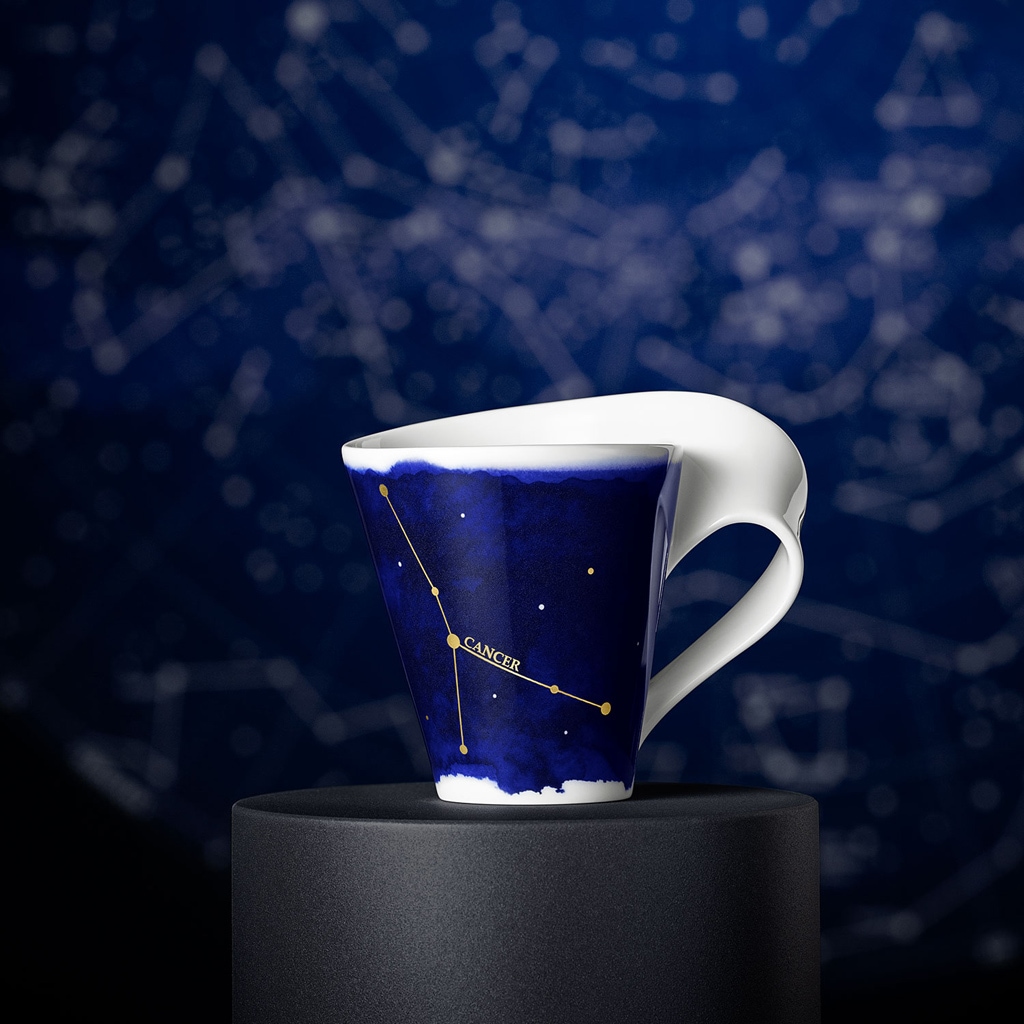 Villeroy & Boch Tasse »Tasse Krebs NewWave Stars 300 ml weiß-blau«