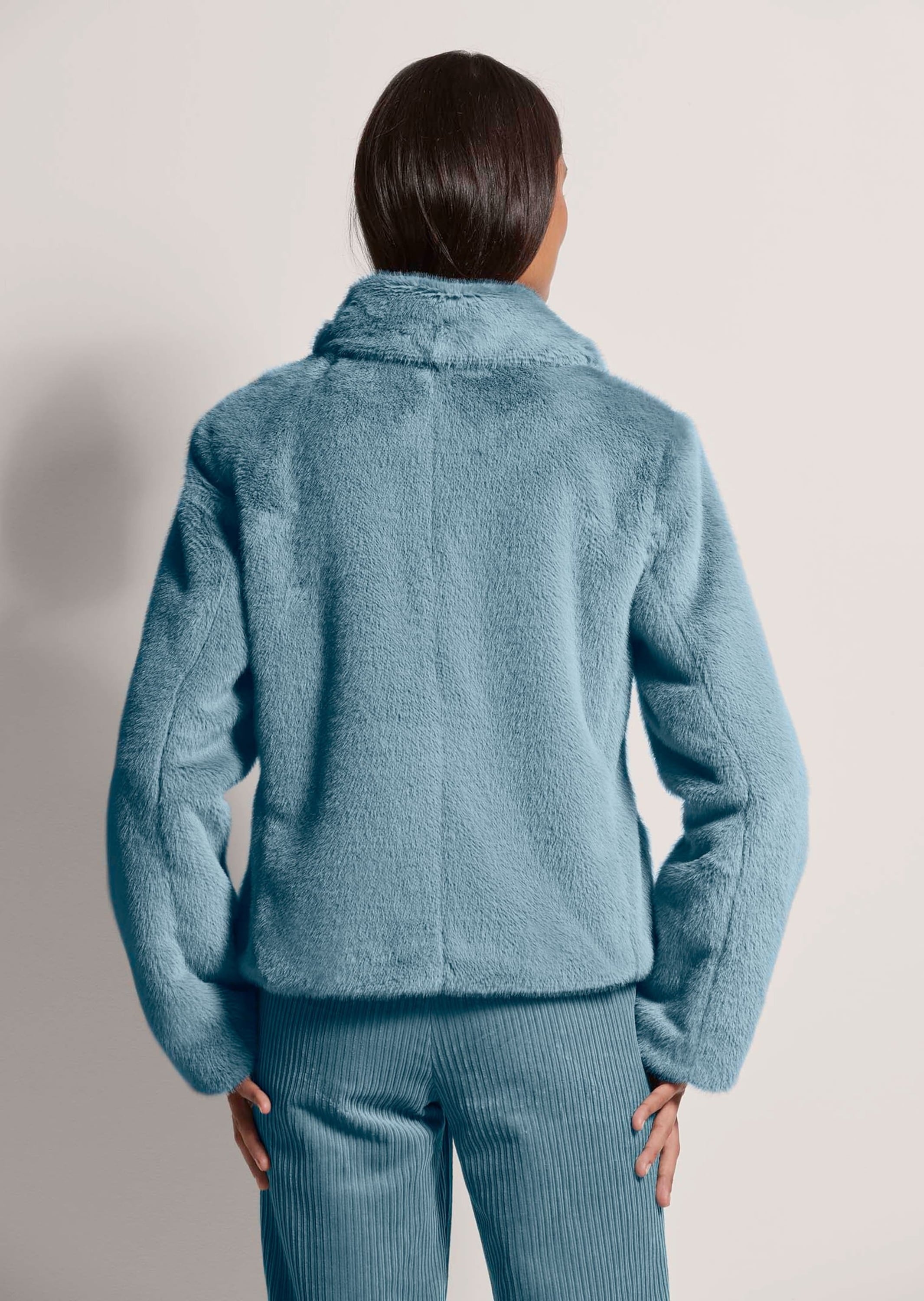 MADELEINE Kurzjacke »Jacke Webpelz-Kurzjacke mit Stehkragen«