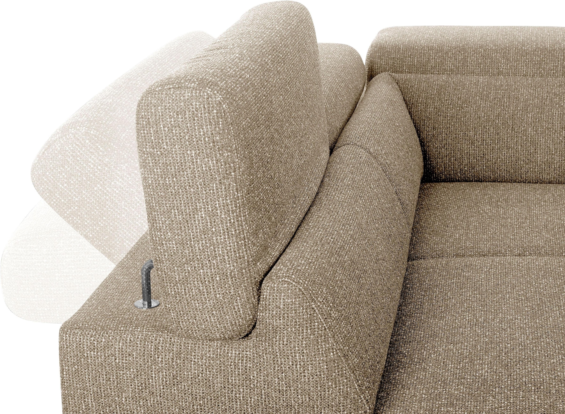 W.SCHILLIG Ecksofa »finn, toller Sitzkomfort, L-Form, hochwertige Verarbeitungsdetails«, German Design Award 2016, Fußgestell Chrom glänzend, Breite 281 cm