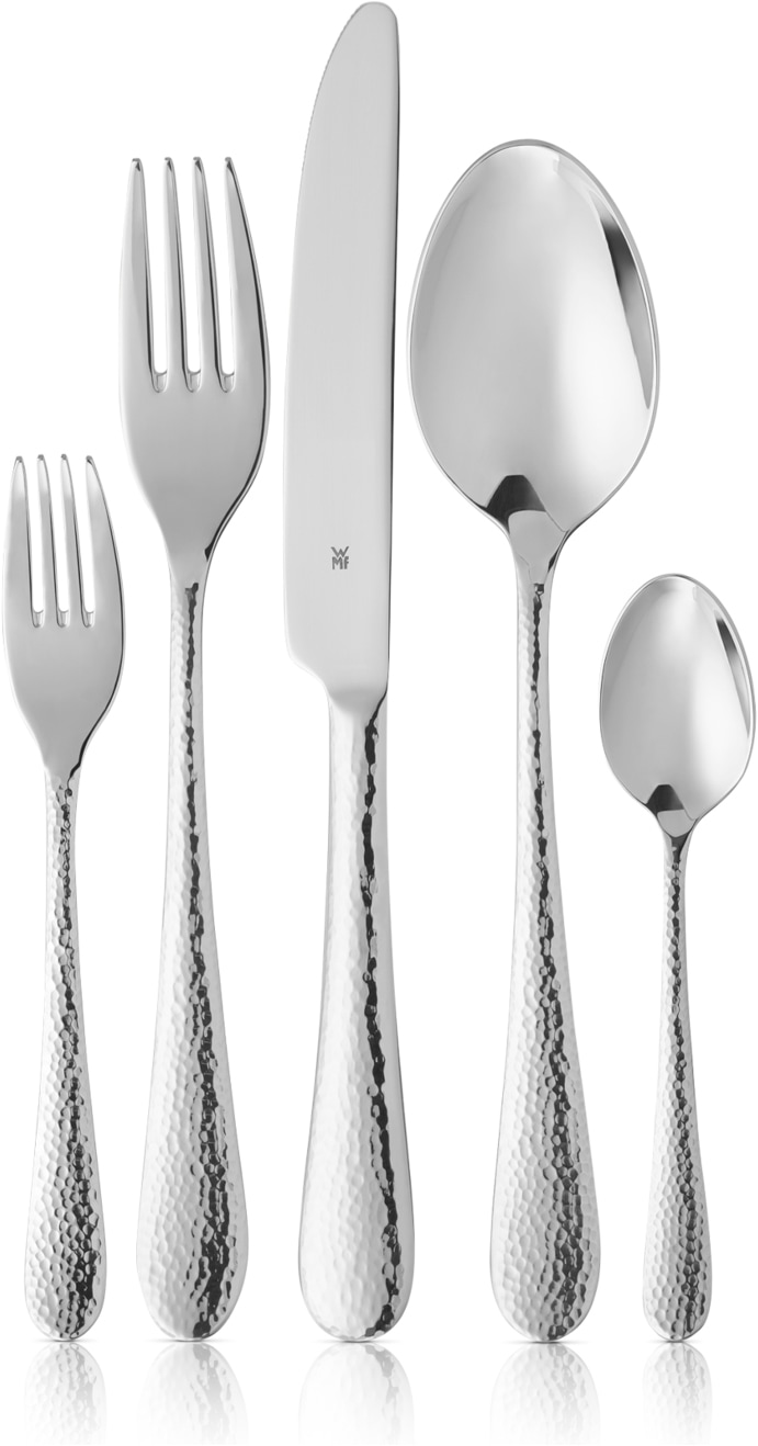 WMF Besteck-Set »Sitello« geschmiedete Messer, farbecht, Wellenschliff, spülmaschinenfest