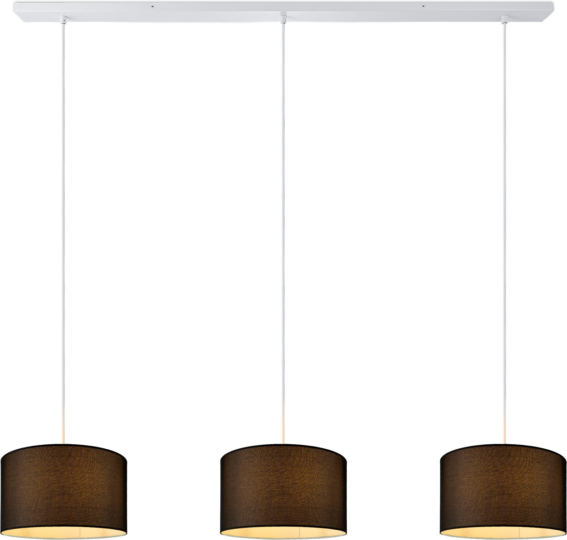 Paco Home Pendelleuchte »HUGO CANVAS UNI COLOR«, Leuchtmittel E27 | ohne Leuchtmittel, Pendelleuchte Wohnzimmer Hängelampe Esszimmer Lampenschirm E27 Uni