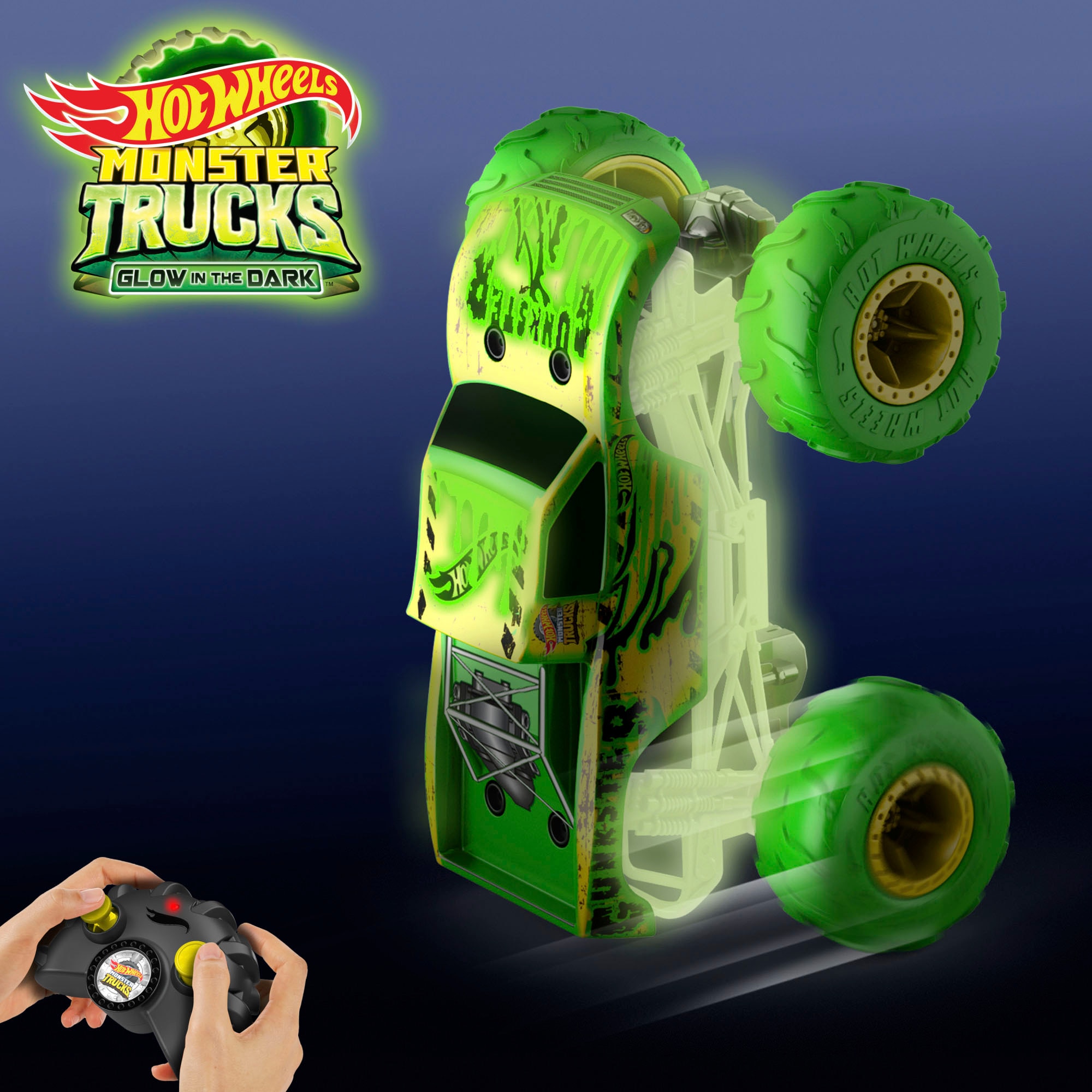 Hot Wheels RC-Monstertruck »Gunkster«, leuchtet im Dunkeln