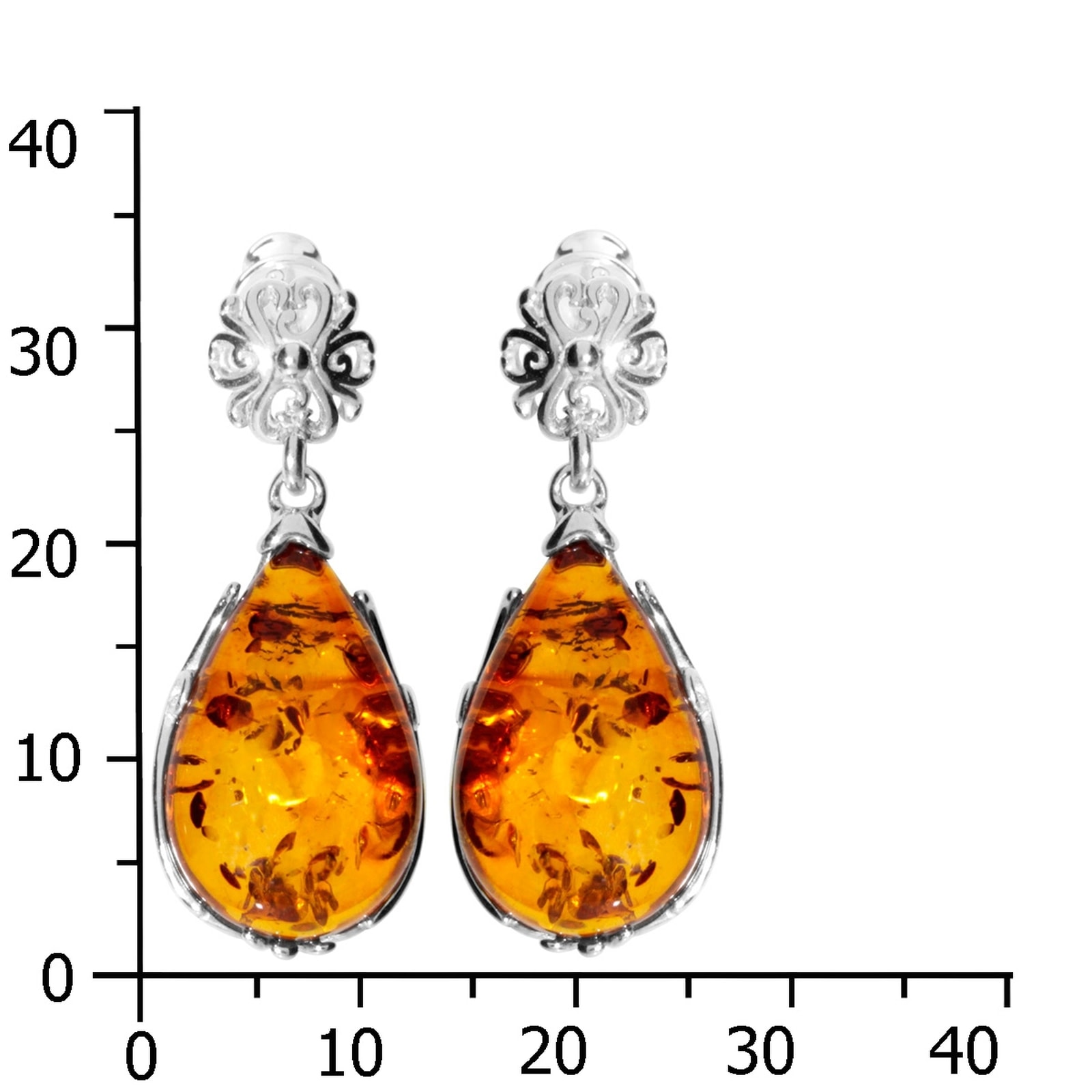 OSTSEE-SCHMUCK Paar Ohrhänger »- Vanessa - Silber 925/000 - Bernstein«
