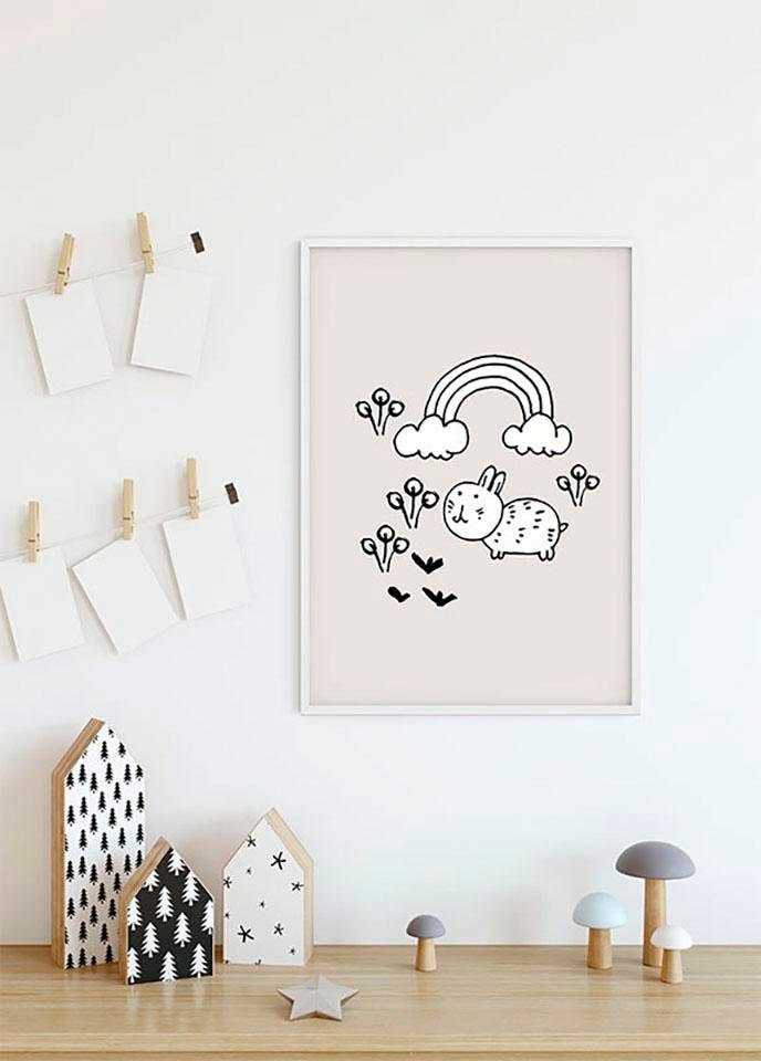 Komar Poster »Scribble Bunny«, Tiere, (1 St.), Kinderzimmer, Schlafzimmer,  Wohnzimmer im OTTO Online Shop