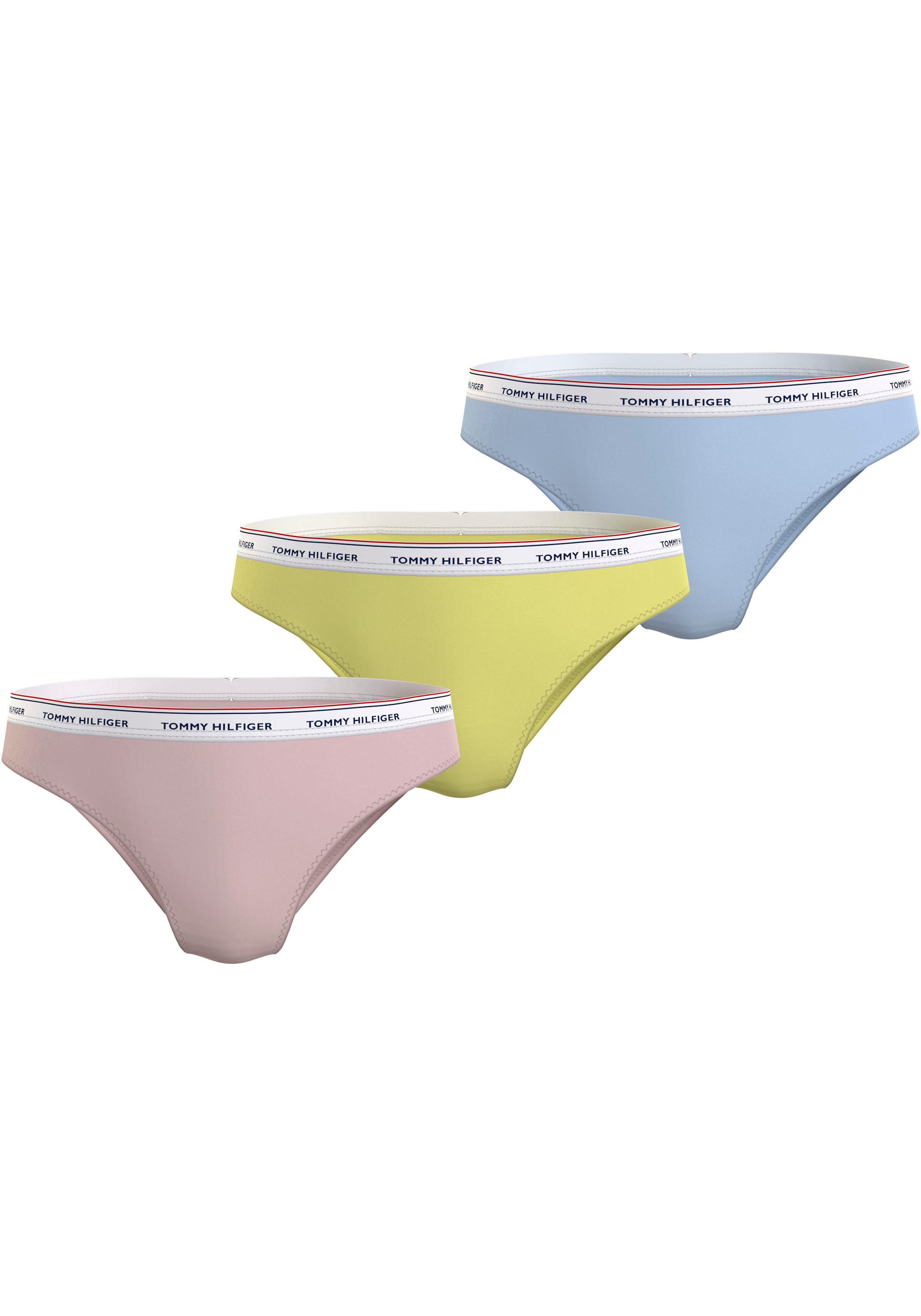 Bikinislip »3 PACK BIKINI (EXT SIZES)«, (Packung, 3er), mit Tommy Hilfiger Logobund