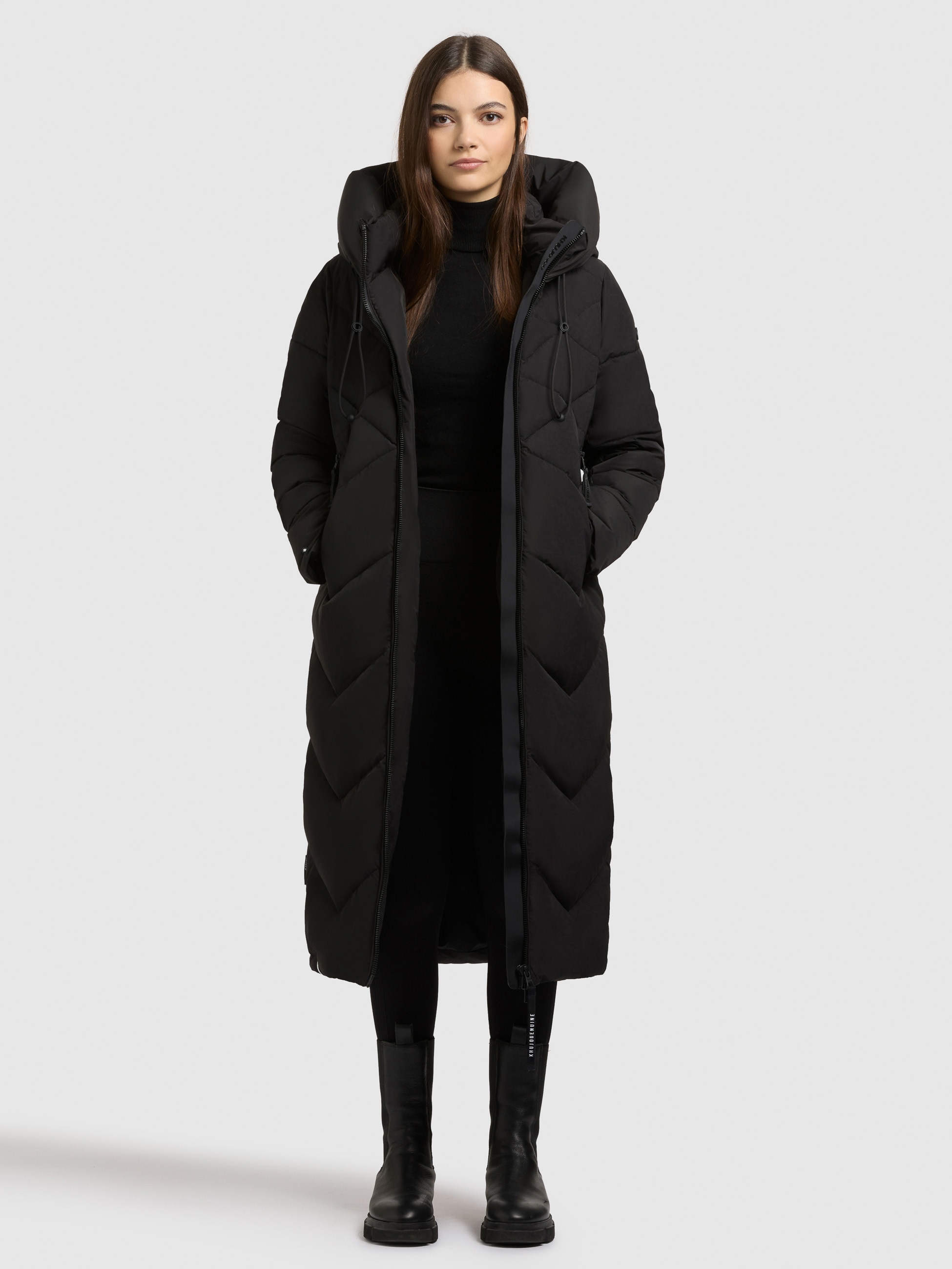 khujo Steppmantel »LINARI« innenliegender Stehkragen, elastische Bündchen am Ärmelfutter