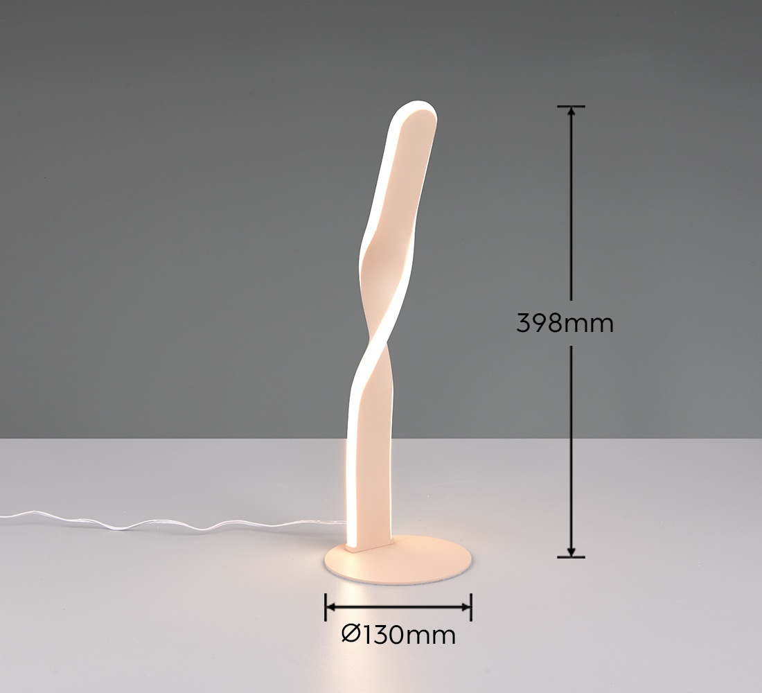 REALITY Leuchten LED Tischleuchte »GINKO, LED Tischlampe 10W 1020 Lumen 3000K warmweiß, Schreibtischlampe« LED-Board 1 Stk. Warmweiß Tischleuchte mit Schnurschalter ON/OFF, Höhe 40,5 cm Ø 13 cm