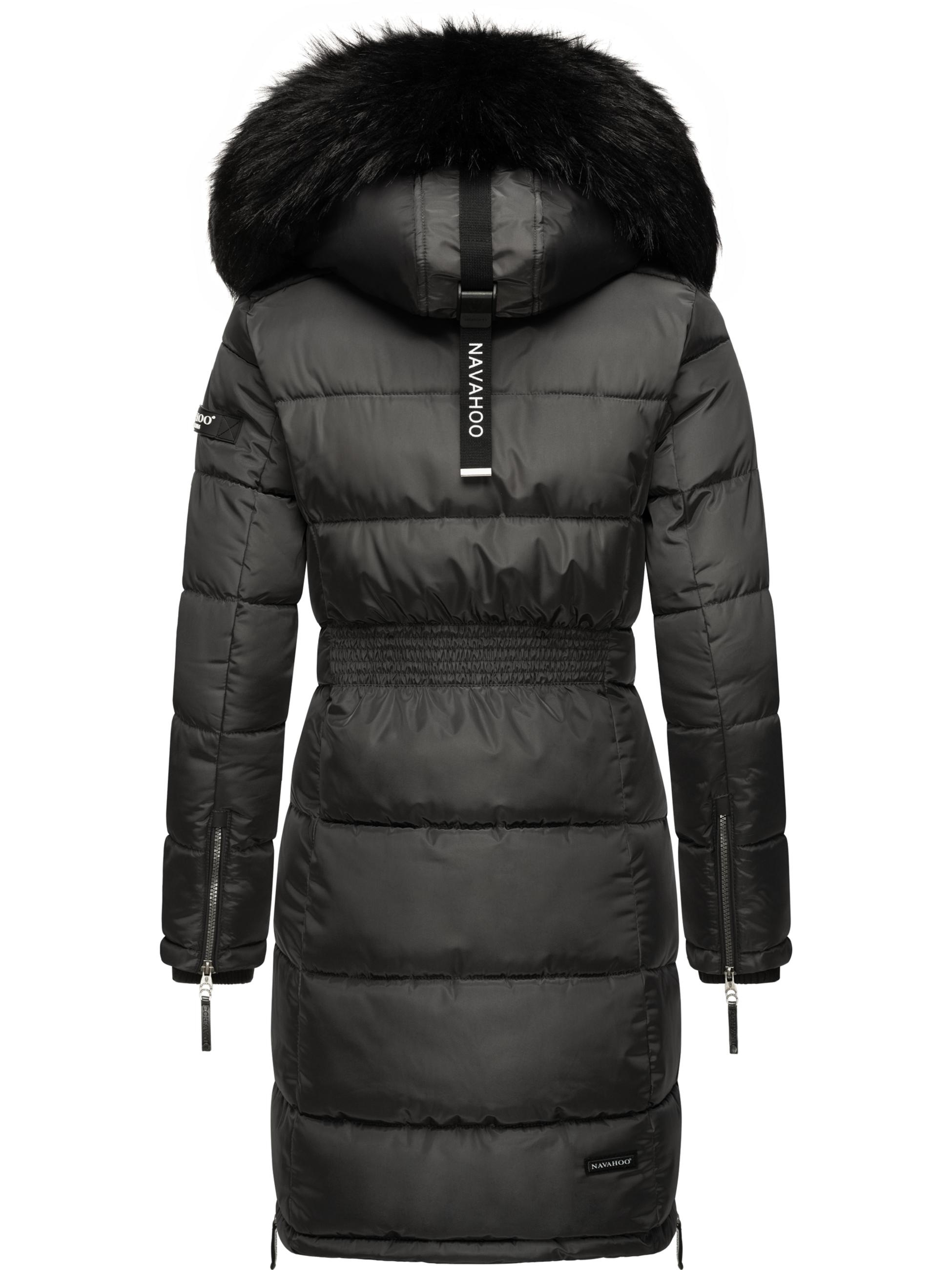 Navahoo Steppmantel »Steppmantel Sinja«, stylischer Winter Parka mit edlem Fellimitat