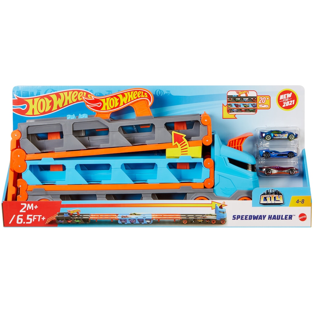 Hot Wheels Spielzeug-Transporter »2-in-1 Rennbahn-Transporter«