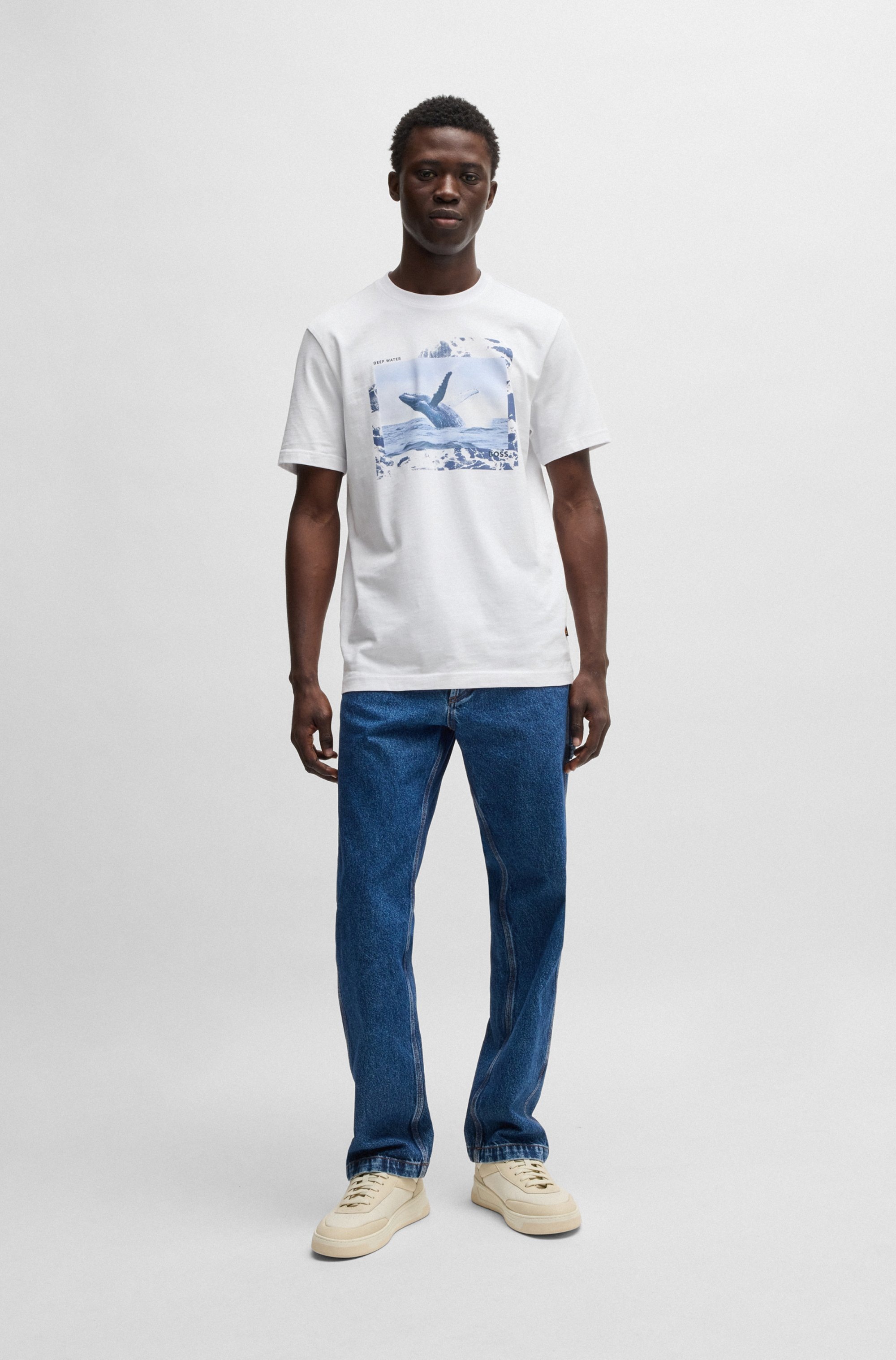 BOSS ORANGE T-Shirt »Te Dunetrace«, mit großem Fotodruck