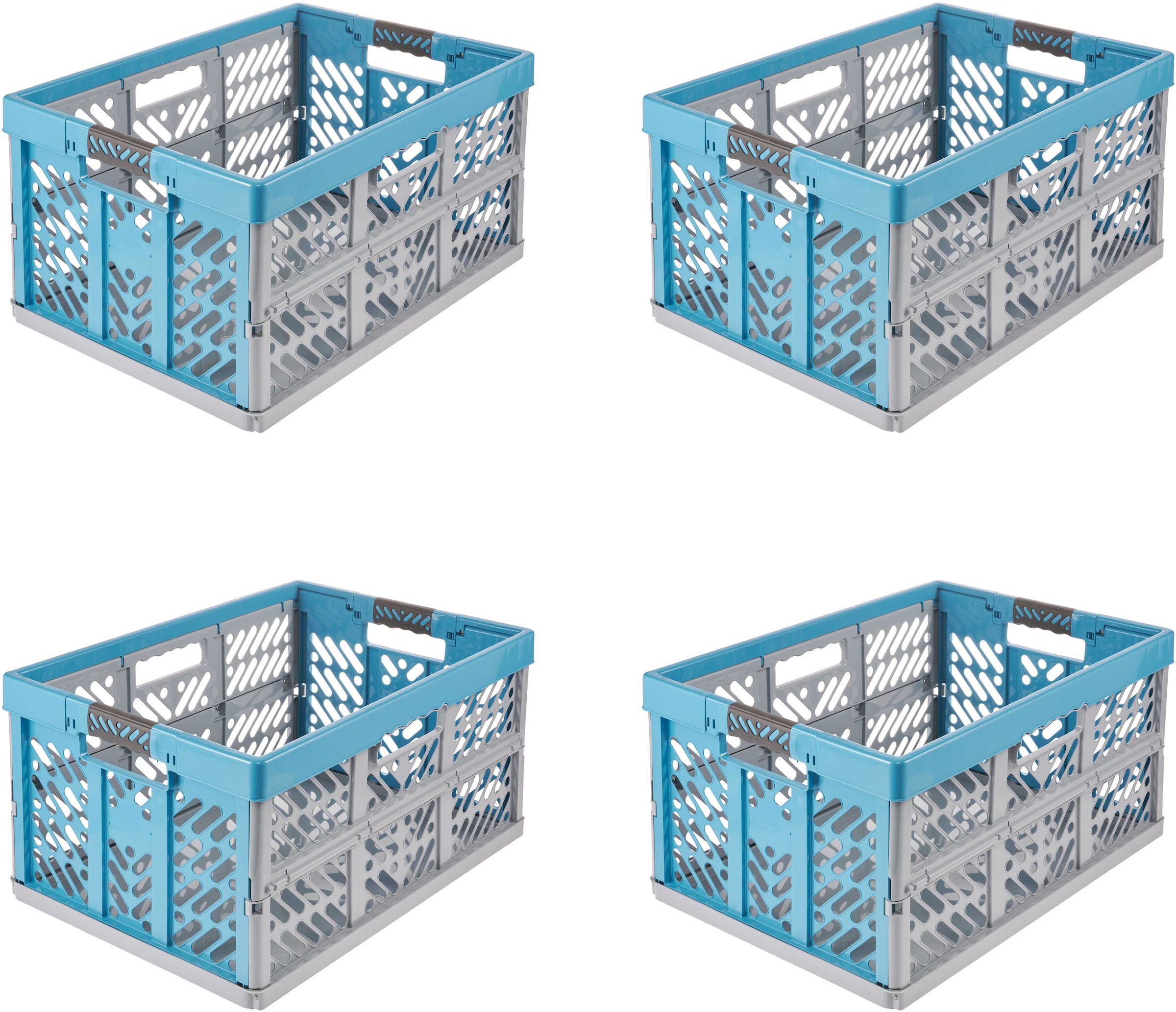 keeeper Klappbox »Profi-Klappbox ben eco mit Softgriffen (Set 4 St.) 45 l, 54x37x28 cm« Soft-Touch-Griffe, zusammenklappbar, leicht zu reinigen