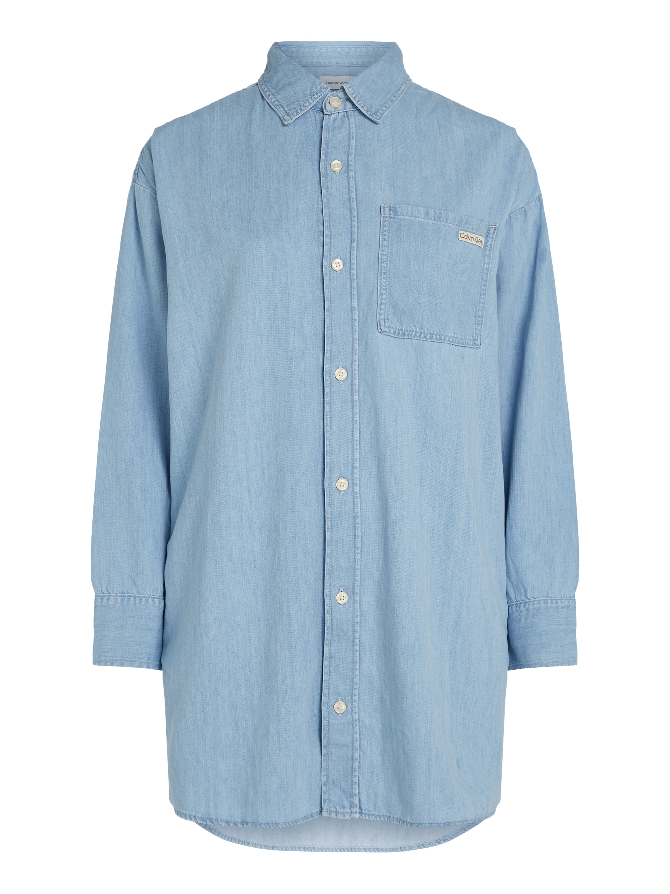 Calvin Klein Jeans Jeanskleid »TENCEL LOOSE SHIRT DENIM DRESS«, mit Logostickerei