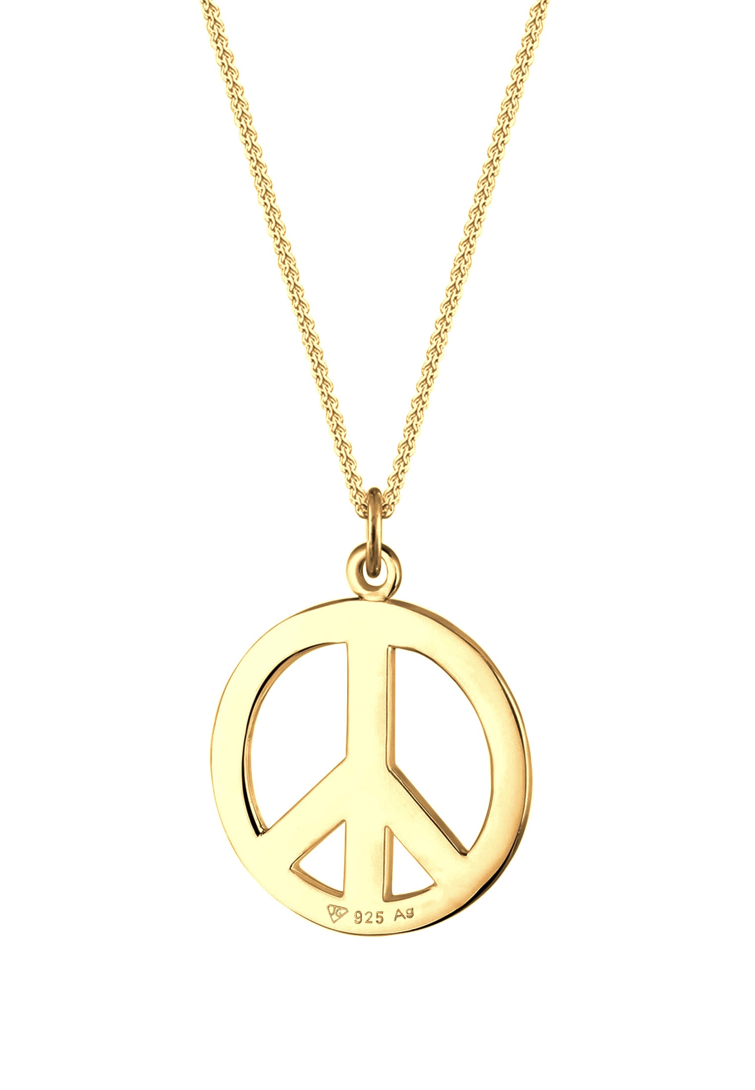 Elli Kette mit Anhänger »Halskette Boho Peace Zeichen 925 Silber«