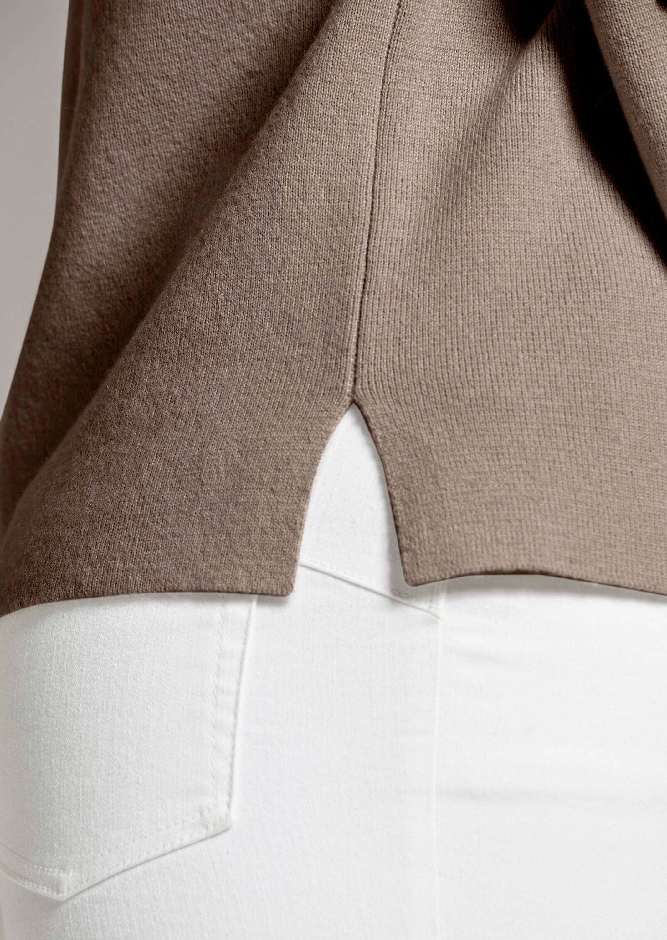 MADELEINE Longpullover »Strickpullover Kaschmir-Pullover mit Pointelle-Muster«